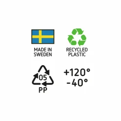 Balkonglåda Botanica Återvunnen plast Vit 80cm>Orthex Online