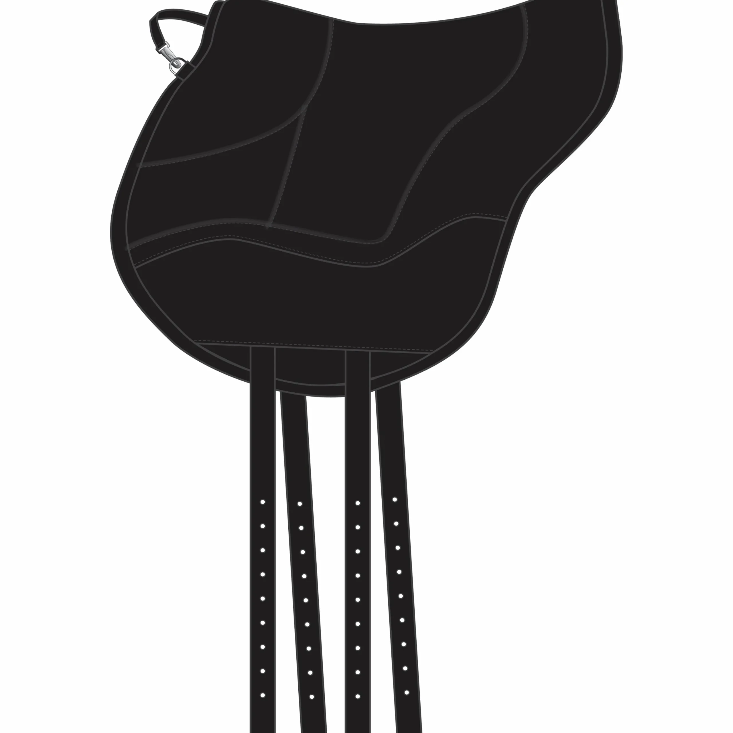 Barbackapad Full Svart>Horseguard Discount