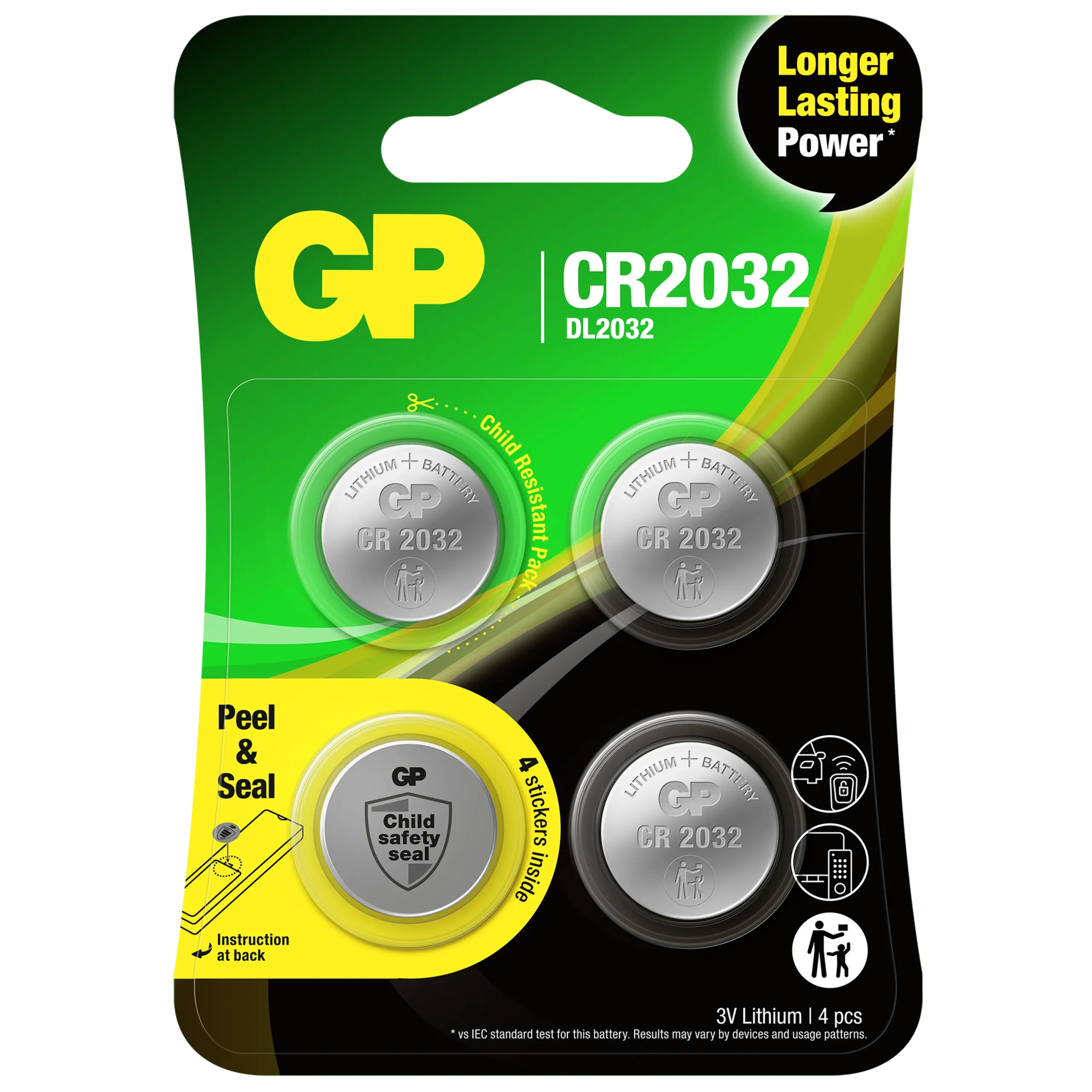 Batteri Lithium Knappcell CR2032 4-p>GP Batteries Sale