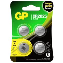 Batteri Lithium Knappcell CR2025 4-p><noscript><img width=