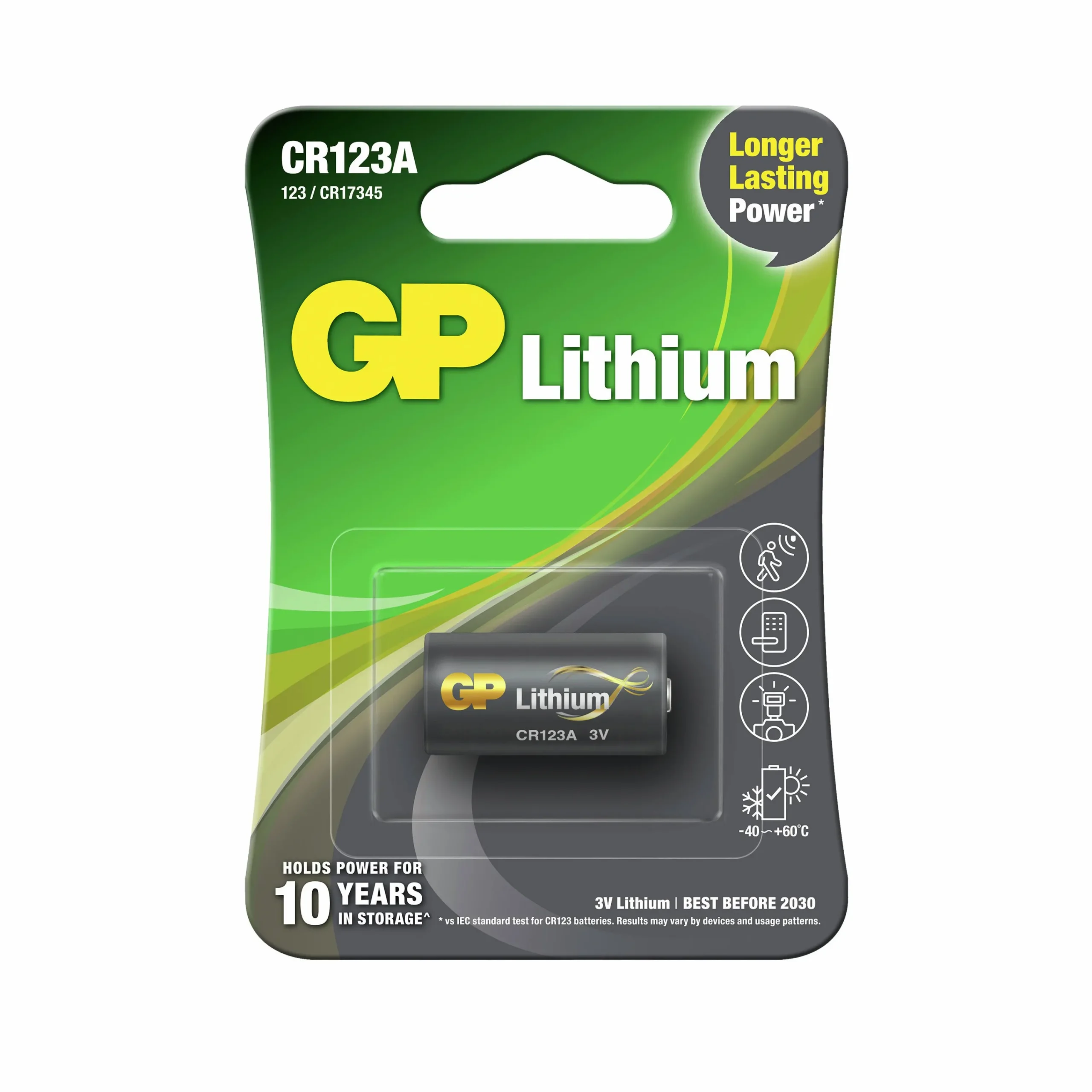 Batteri Lithium CR123A 1-p>GP Batteries Discount