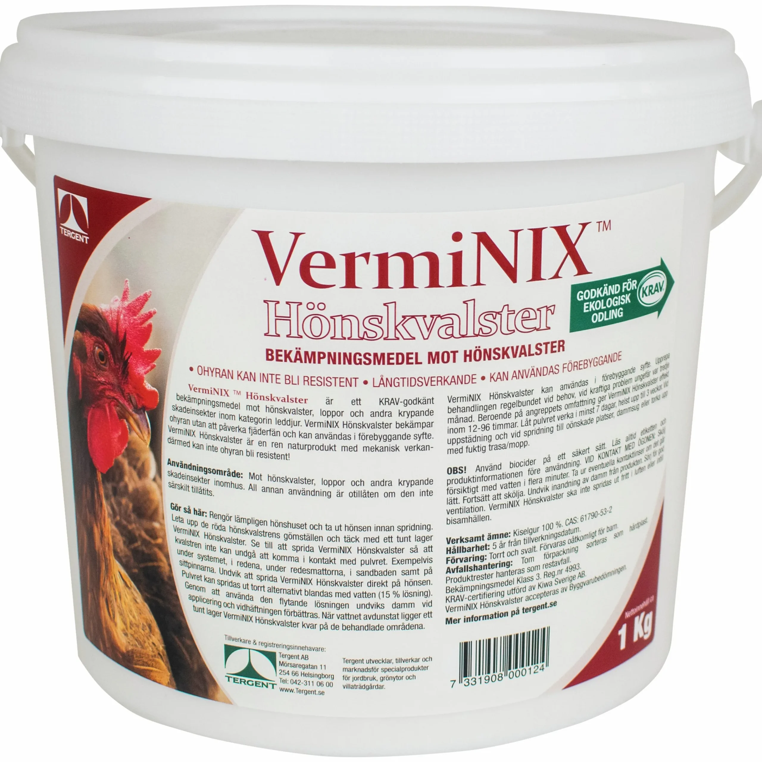 Bekämpningsmedel VermiNIX mot Hönskvalster KRAV 1kg>Tergent Clearance