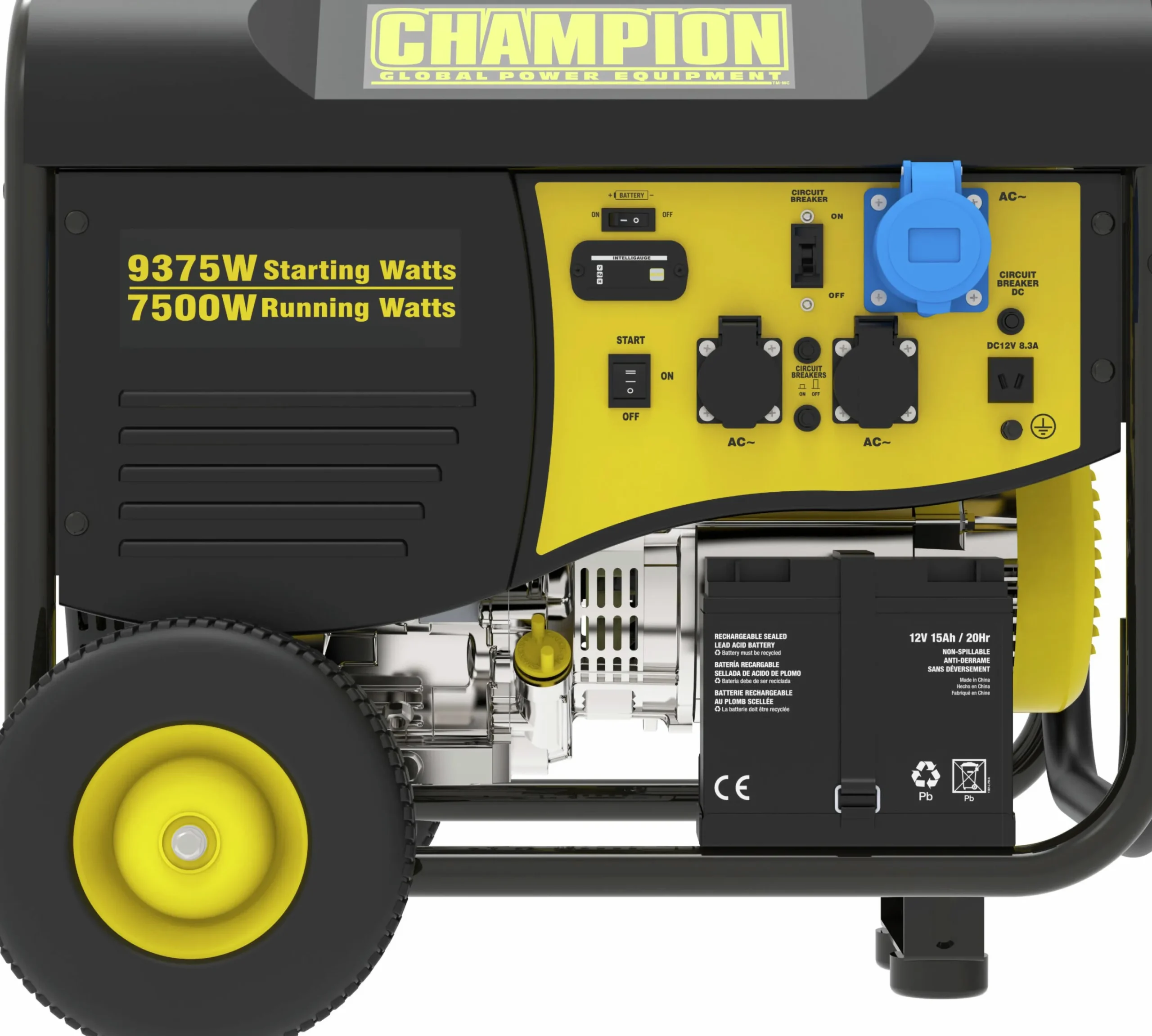 Bensindrivet Elverk 1-Fas CPG9000E2 8000W>Champion Online
