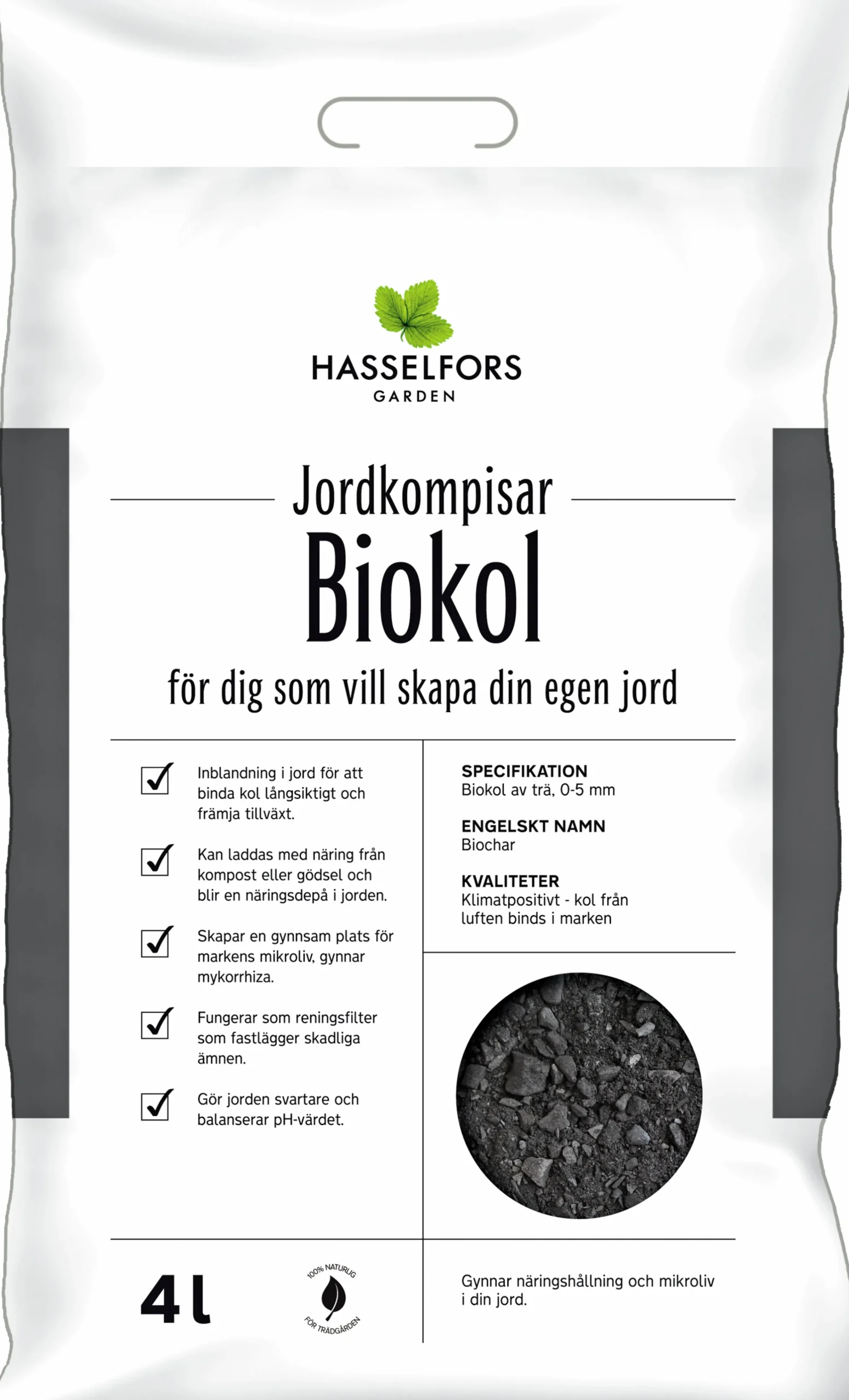 Biokol Hasselfors Jordkompisar 4L>Hasselfors Garden Online
