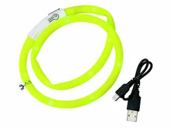 Blinkhalsband LED Gul Onesize 20-65cm>Dogman New
