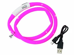 Blinkhalsband LED Rosa Onesize 20-65cm>Dogman Clearance