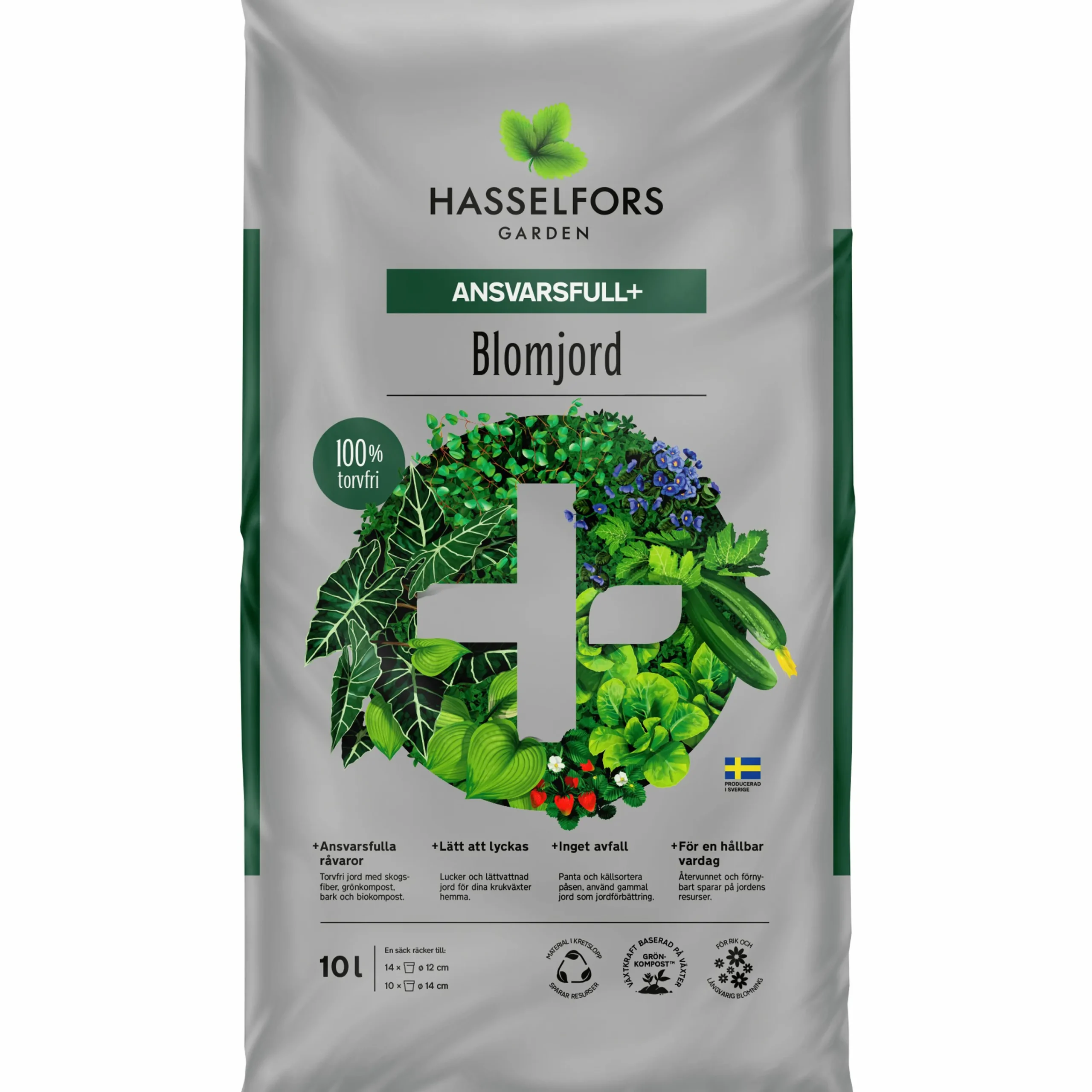 Blomjord Hasselfors Ansvarsfull+ 10L>Hasselfors Garden Hot
