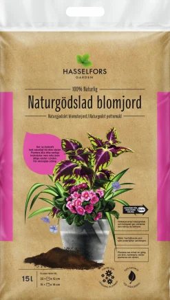 Blomjord Hasselfors Naturgödslad 15L>Hasselfors Garden Discount