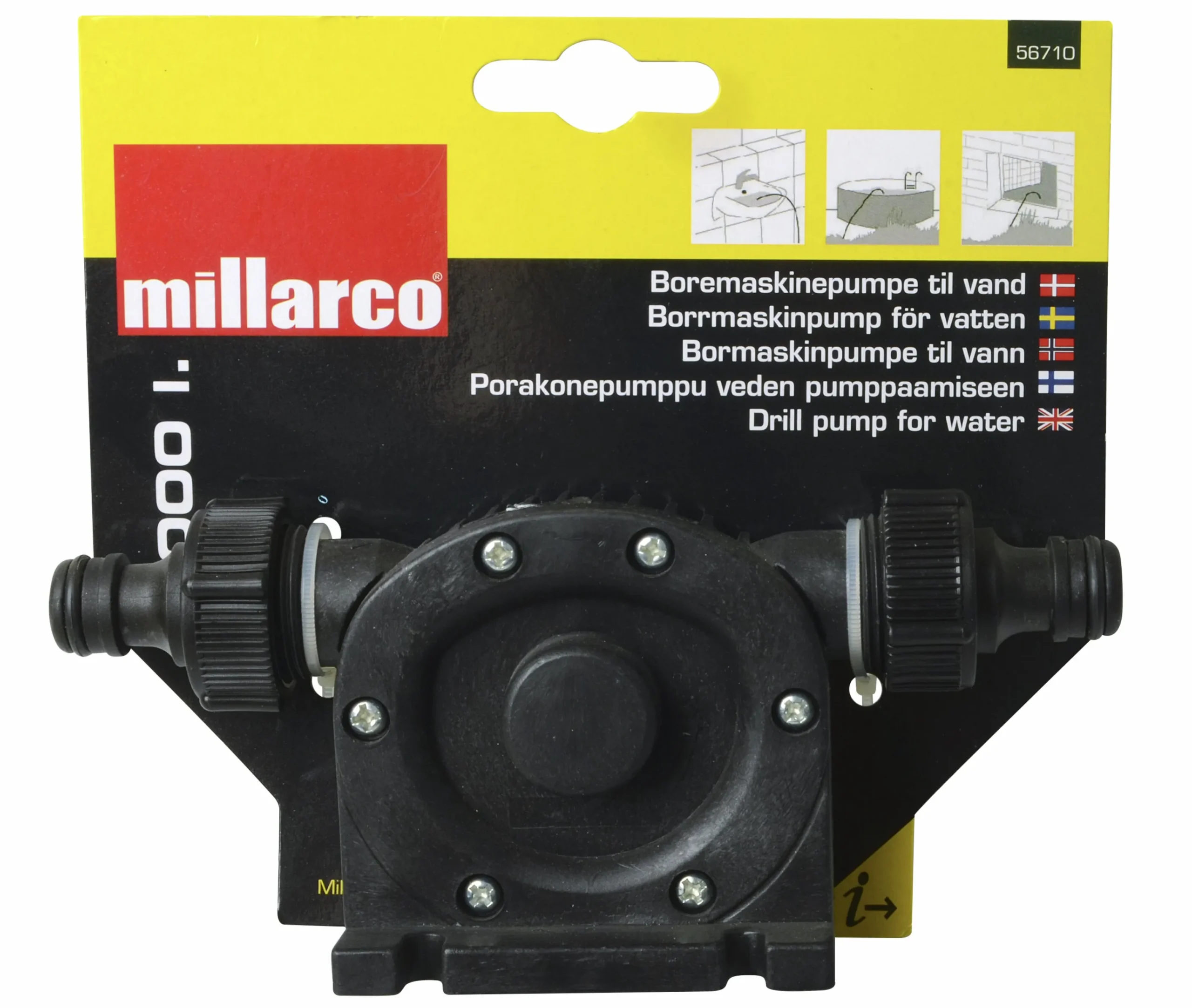 Borrmaskinspump för vatten WorkIT 1000 l/timme>Millarco Discount