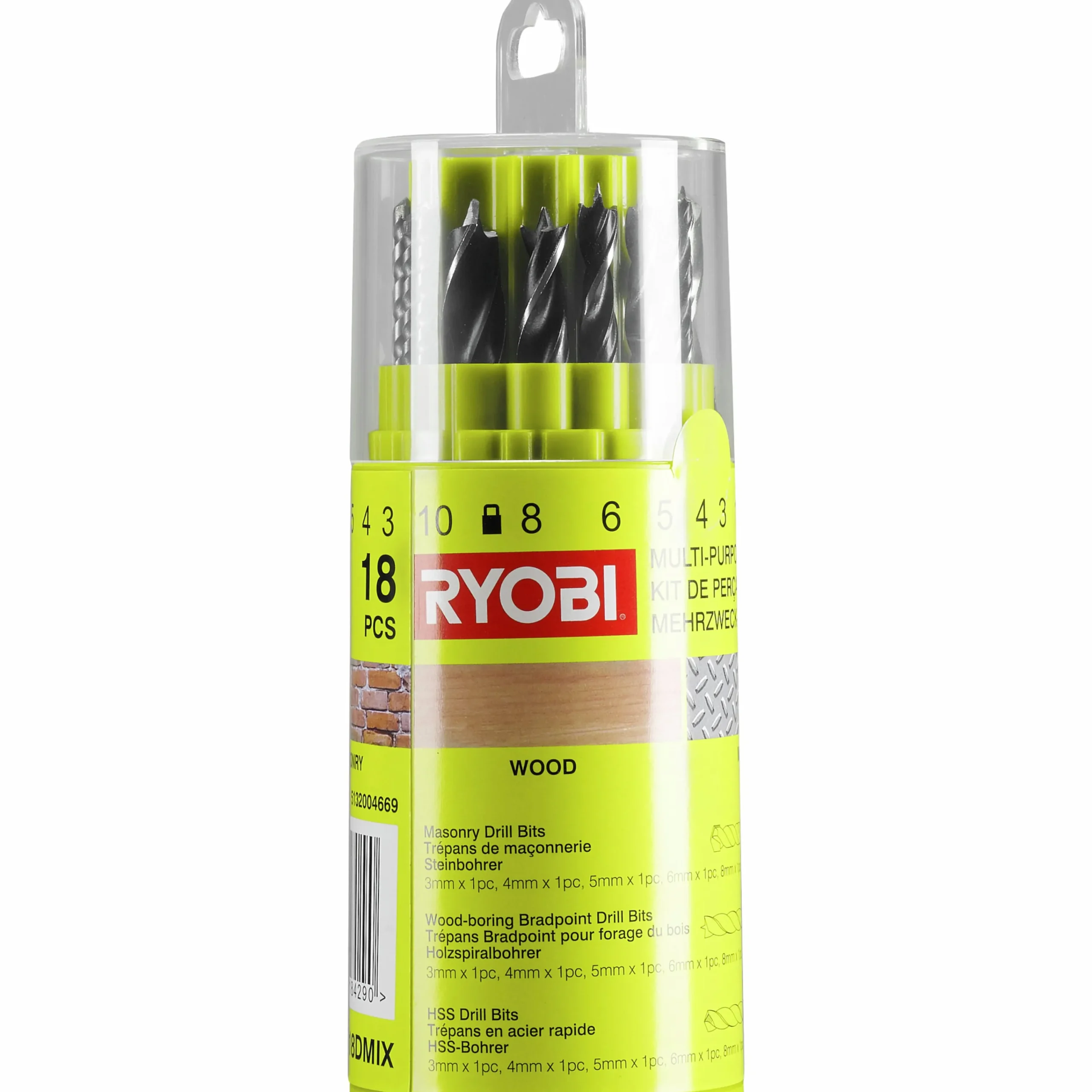 Borrsats RAK18DMIX Mix 18 delar>Ryobi