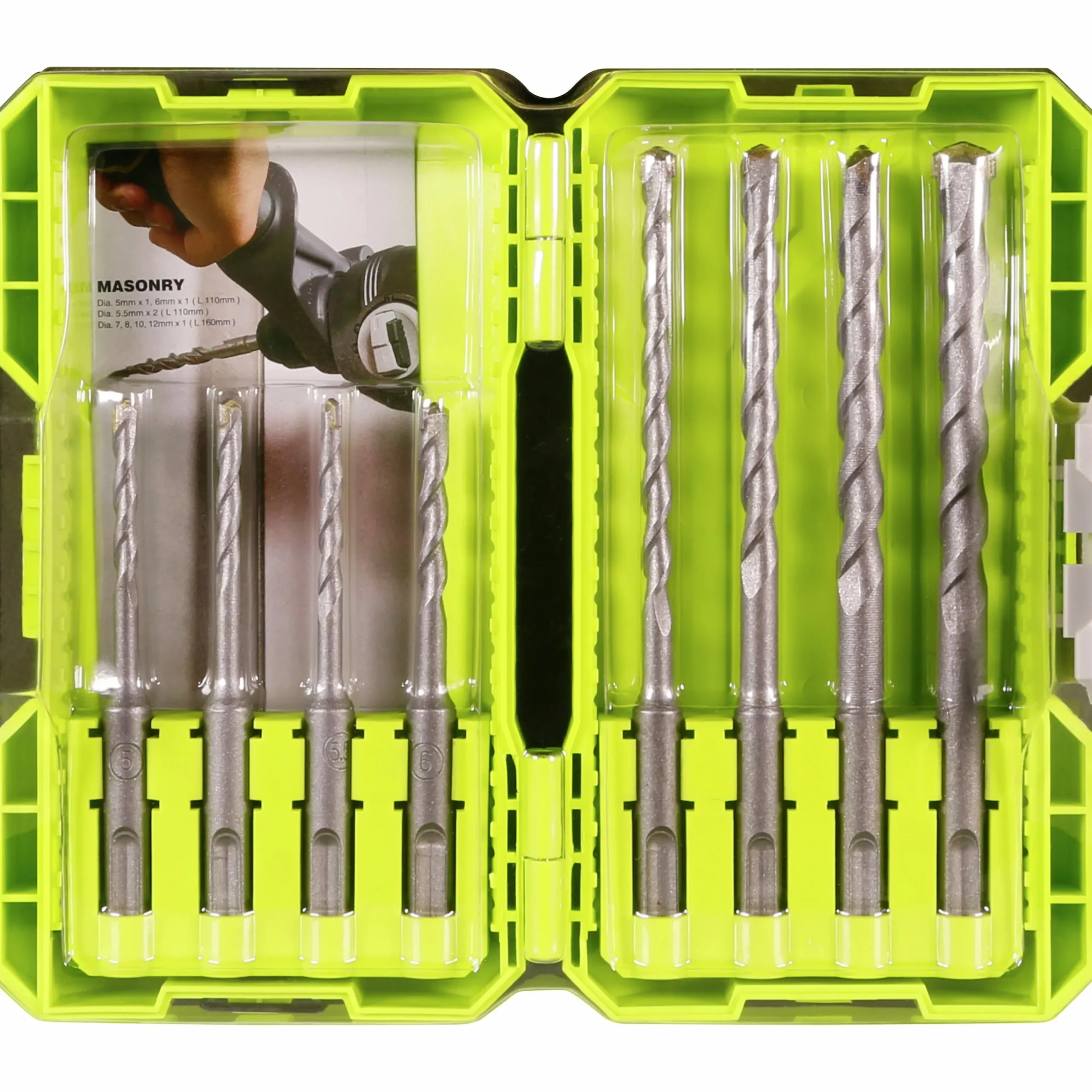 Borrset SDS RAK08SDS2 8 delar>Ryobi Hot