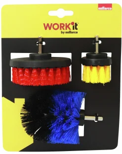 Borstar WorkIT PowerBrush till skruv- och borrmaskin 3-p>Millarco Hot