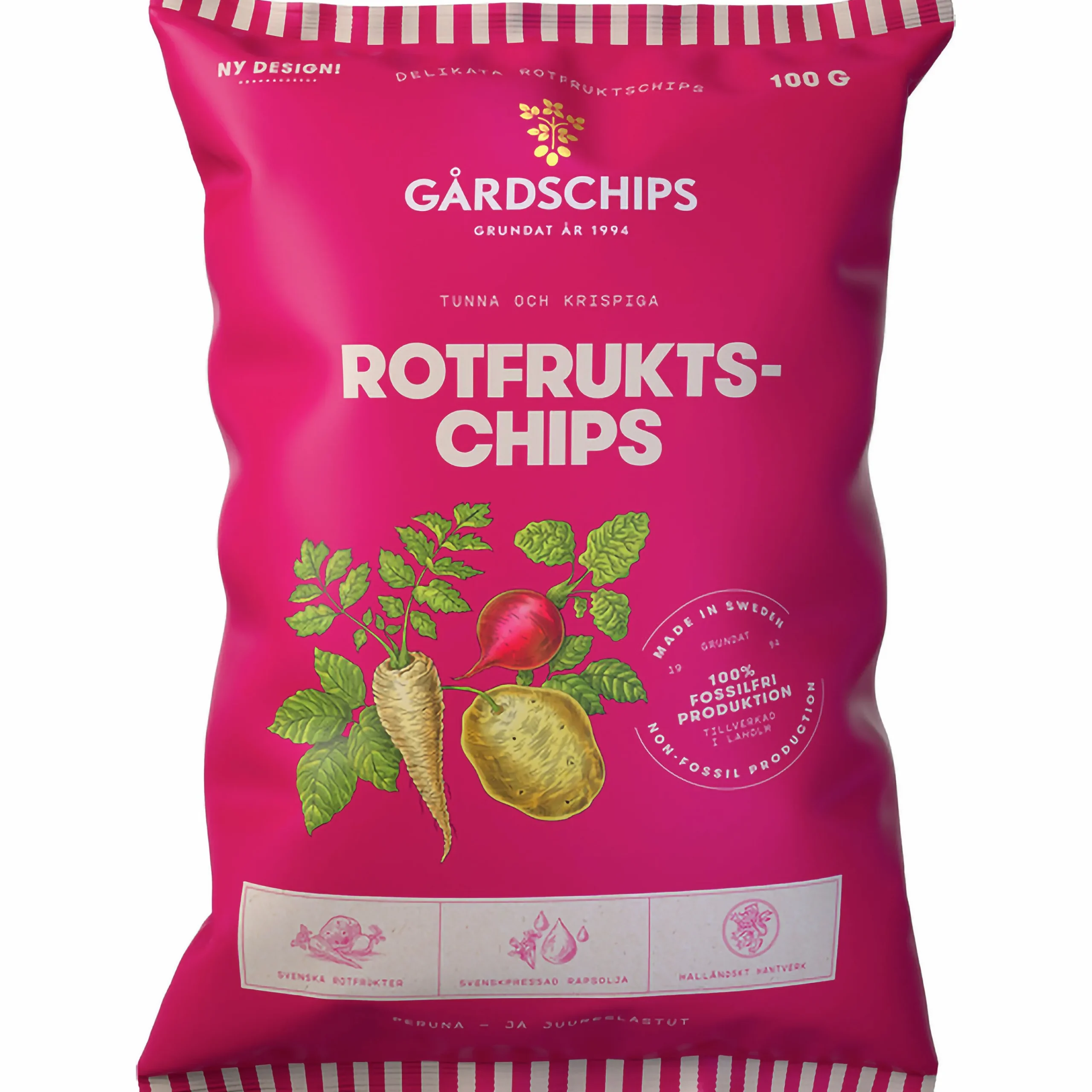Chips Grytfriterade Rotfrukter 100g>Gårdschips Online