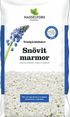 Dekorsten Hasselfors Snövit marmor 15kg>Hasselfors Garden Discount