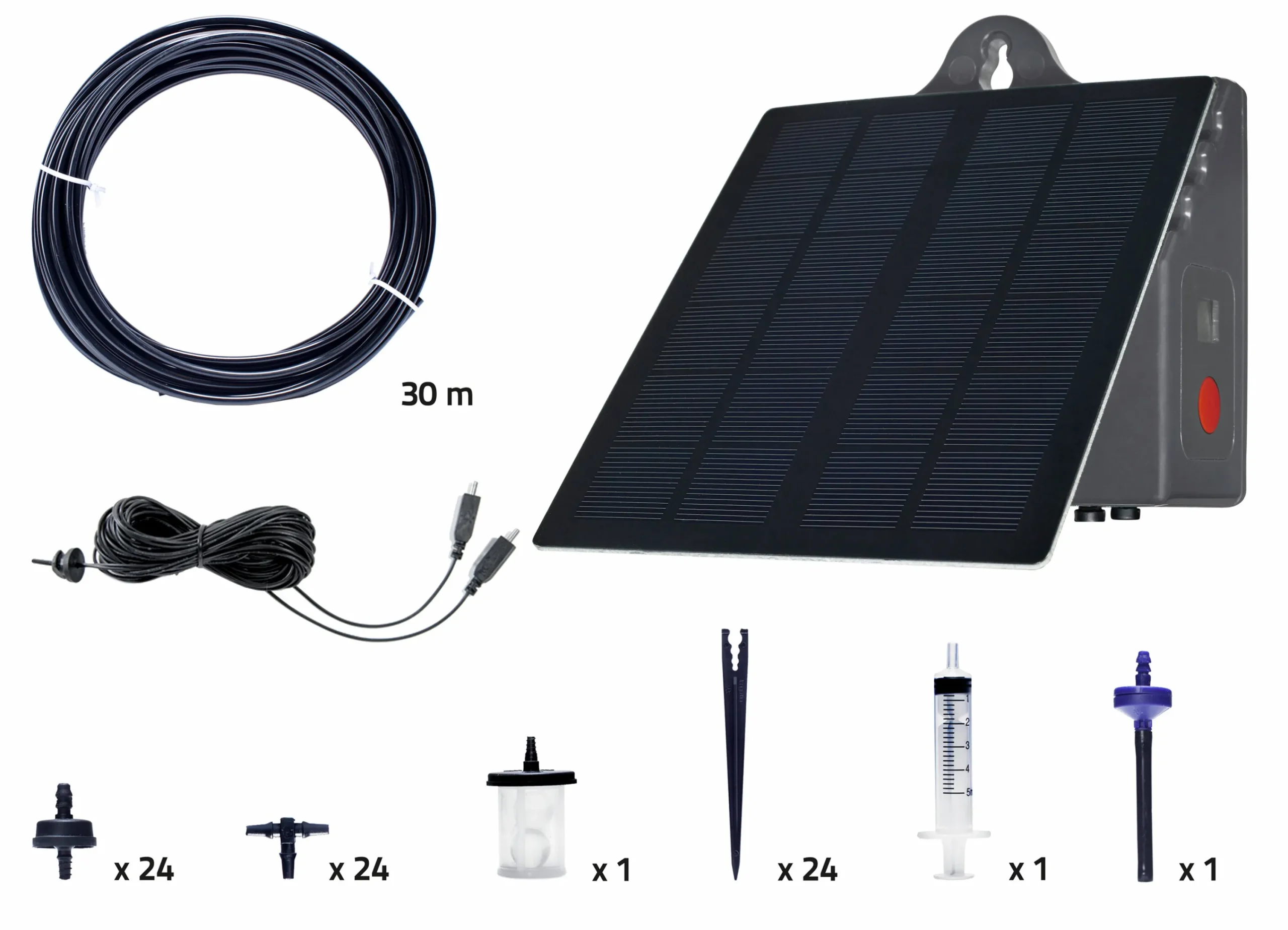 Droppbevattningssystem EcoAqua S24 Solcell 24 munstycken>GreenLine Online
