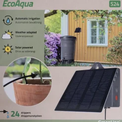 Droppbevattningssystem EcoAqua S24 Solcell 24 munstycken><noscript><img width=