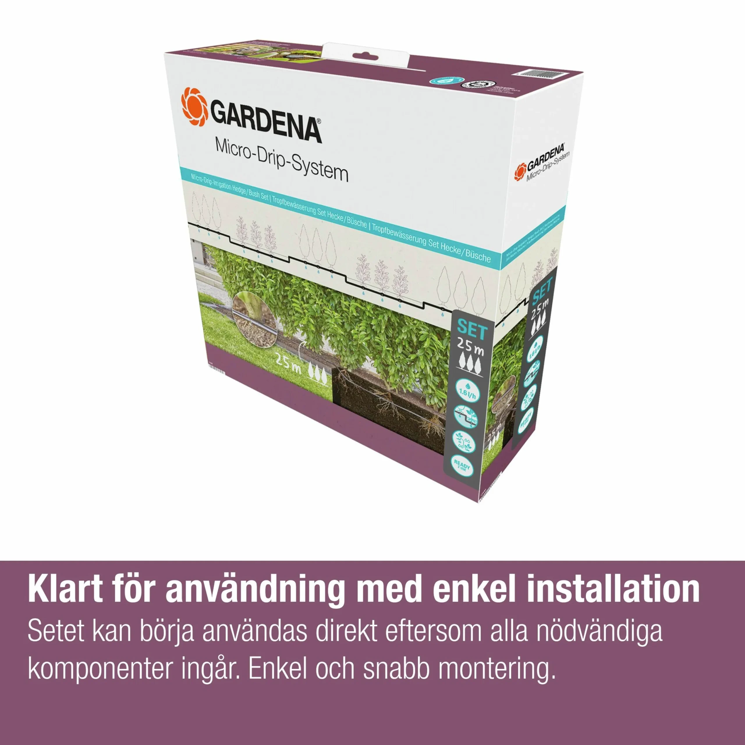 Droppslang MicroDrip Ovan/Under jord Set 25m>Gardena Best