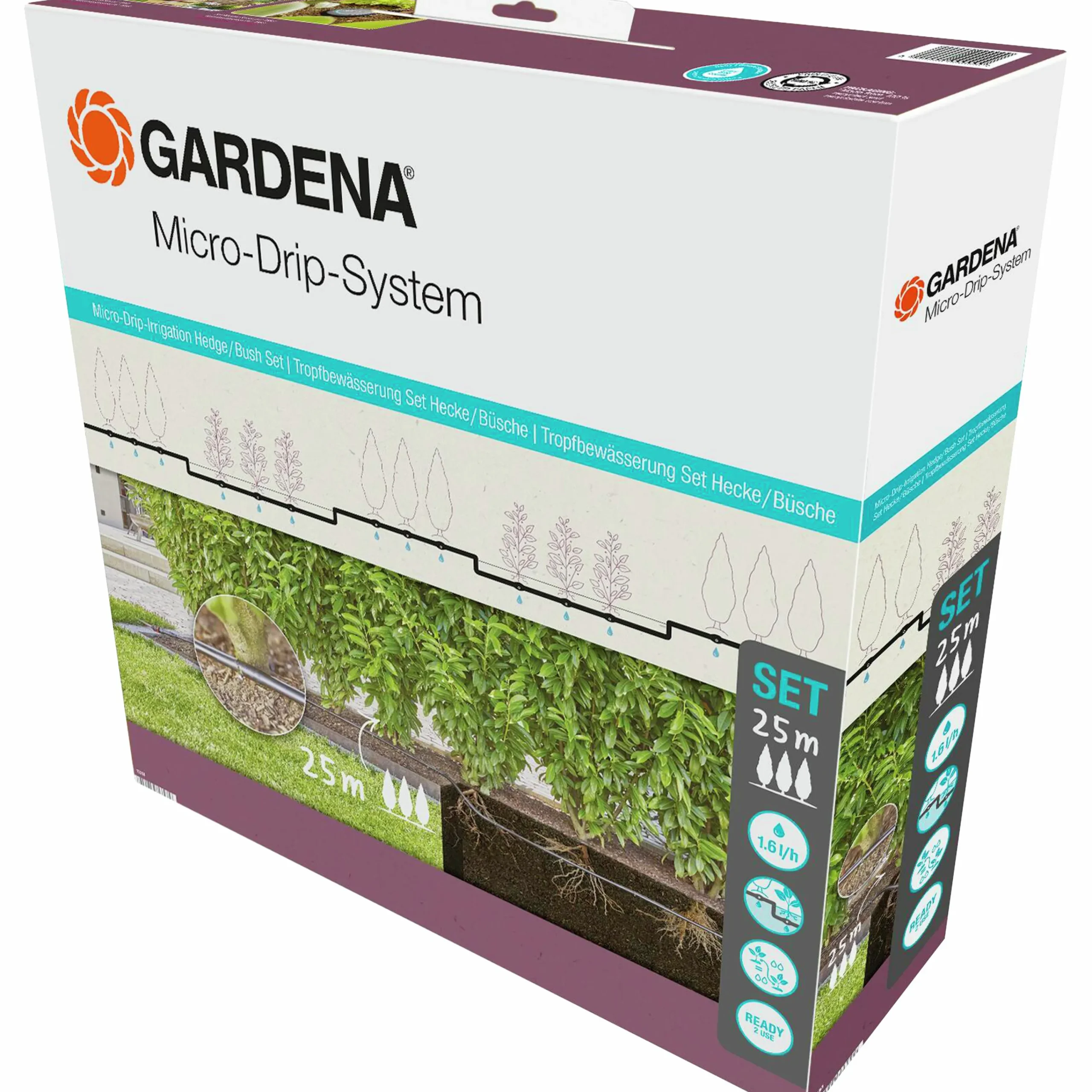 Droppslang MicroDrip Ovan/Under jord Set 25m>Gardena Best