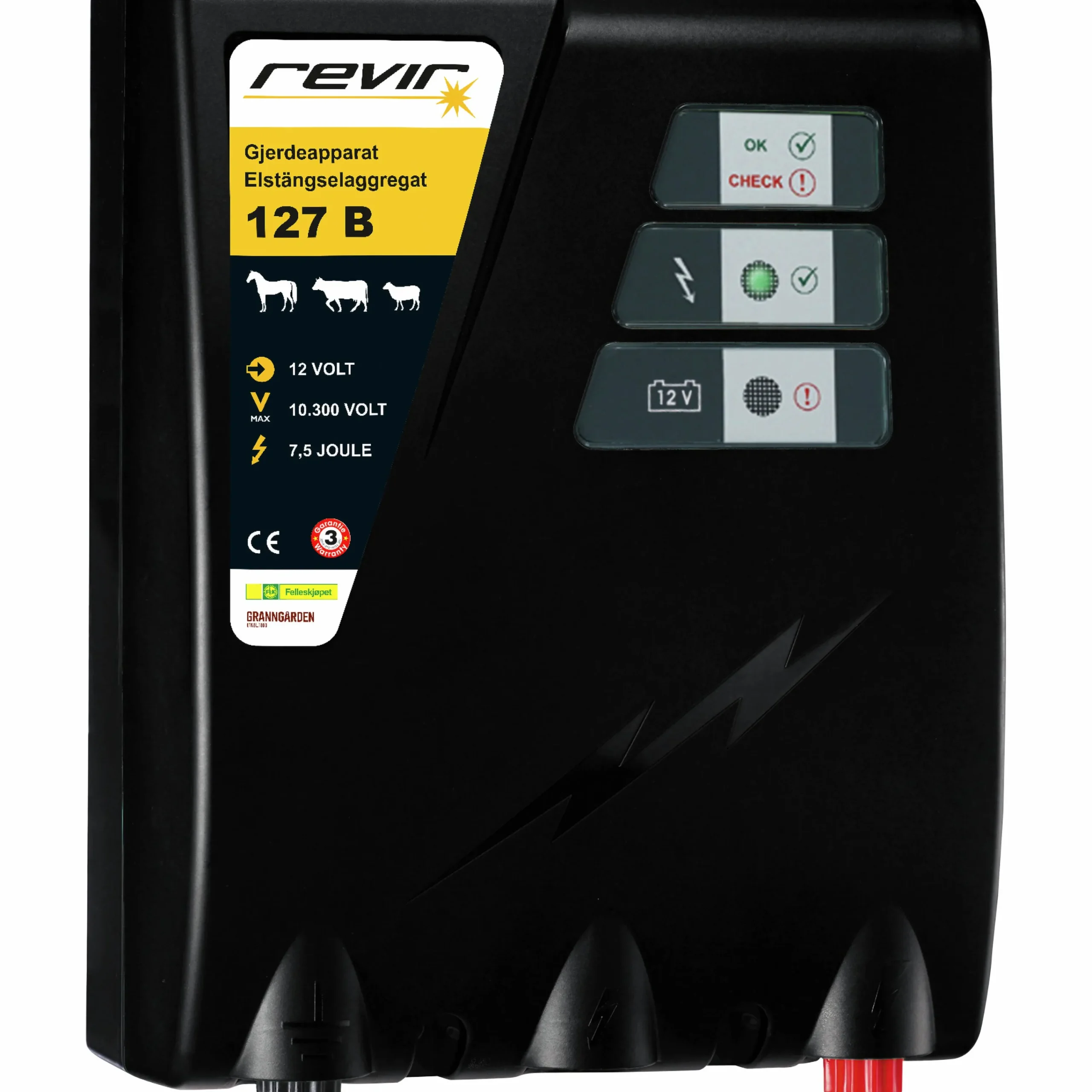 Elstängselaggregat Revir 127 Batteri 12V>Granngården Discount