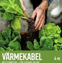 Elvärmekabel med termostat Grön 4+2m>EVP