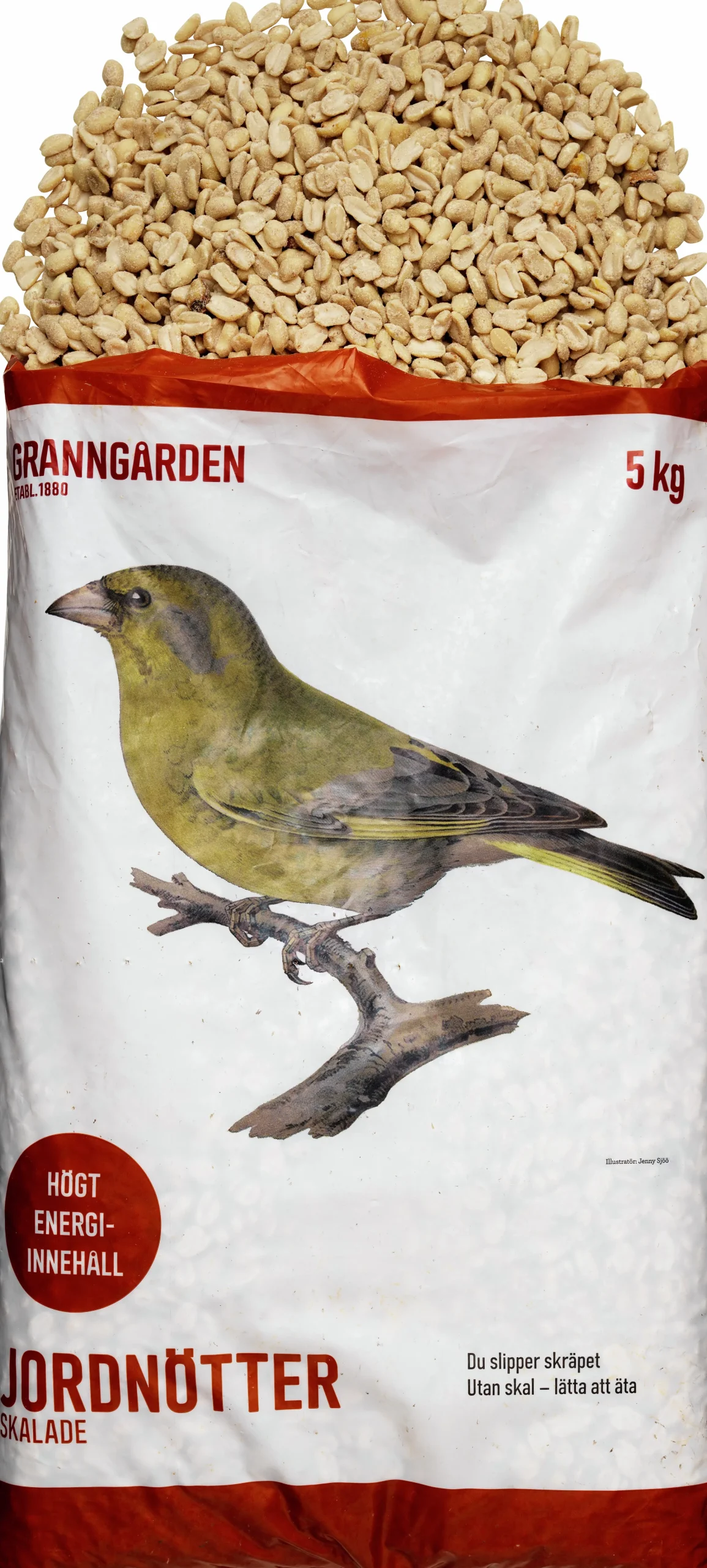 Fågelmat Jordnötter Skalade 5kg>Granngården Discount