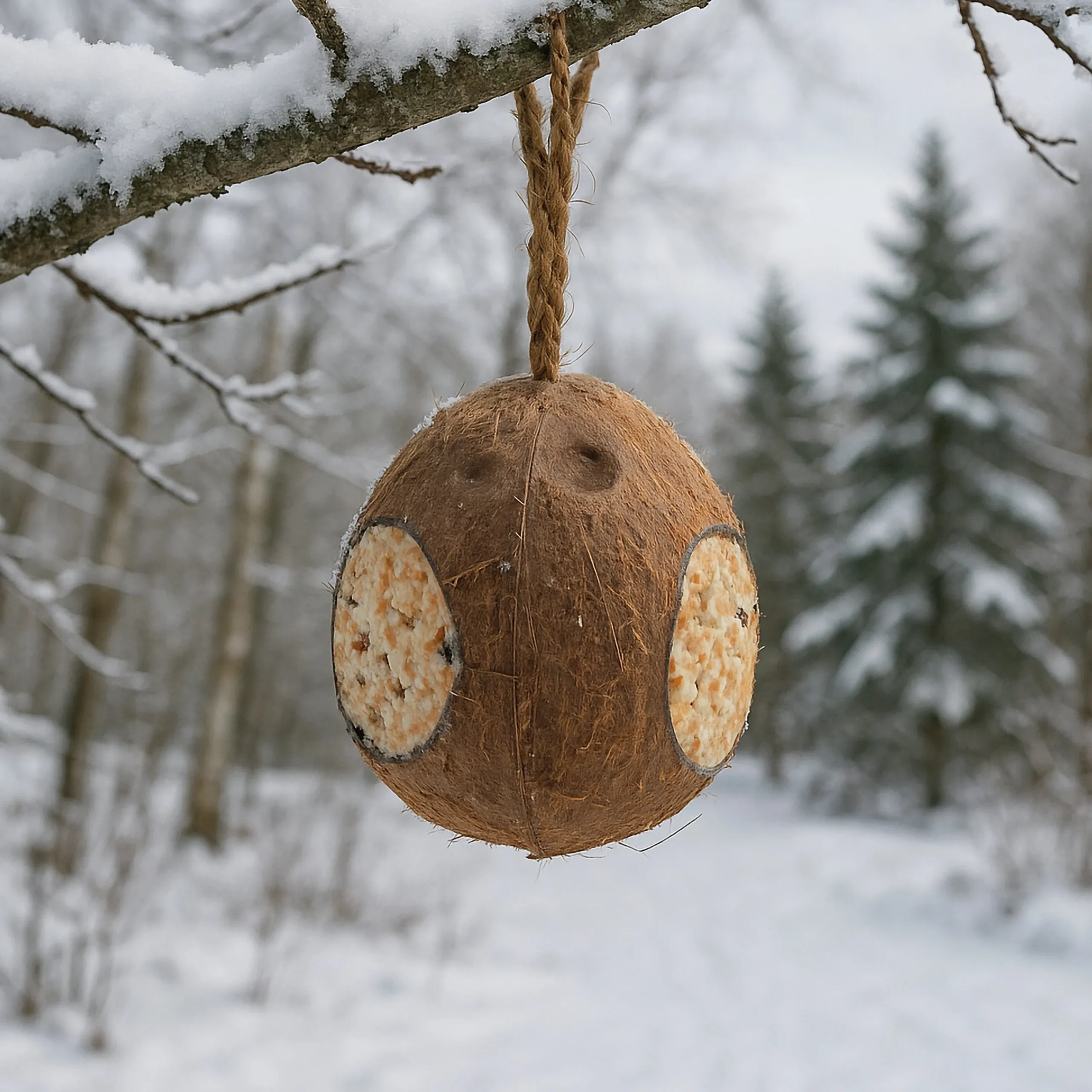 Fågelmat Kokosnöt med insektsfett 3 hål 350g>Granngården