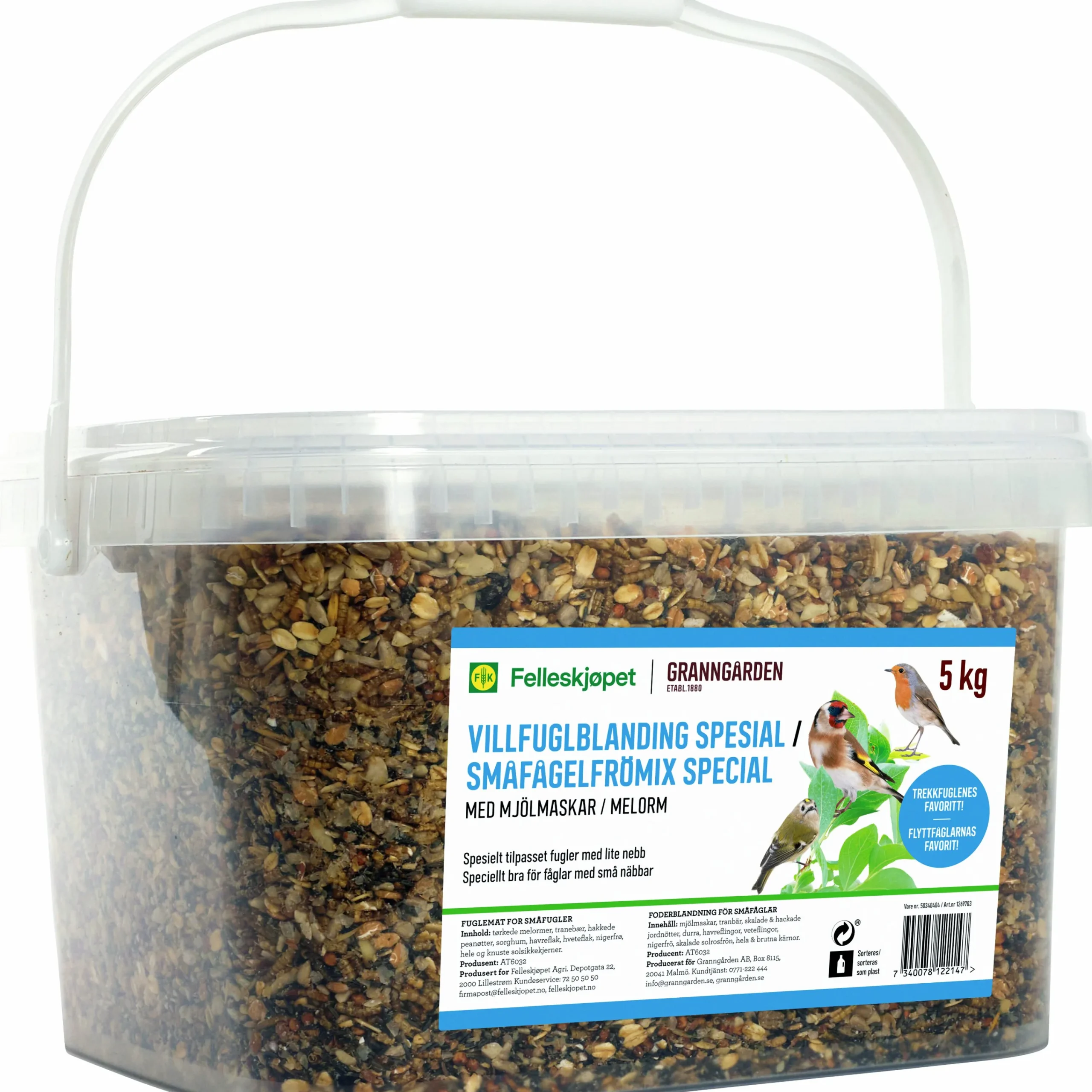 Fågelmat Småfågelfrömix Special Mjölmaskar 5kg>Granngården Sale