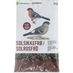 Fågelmat Solrosfrö Strimmiga+Svarta 4kg>Granngården Clearance