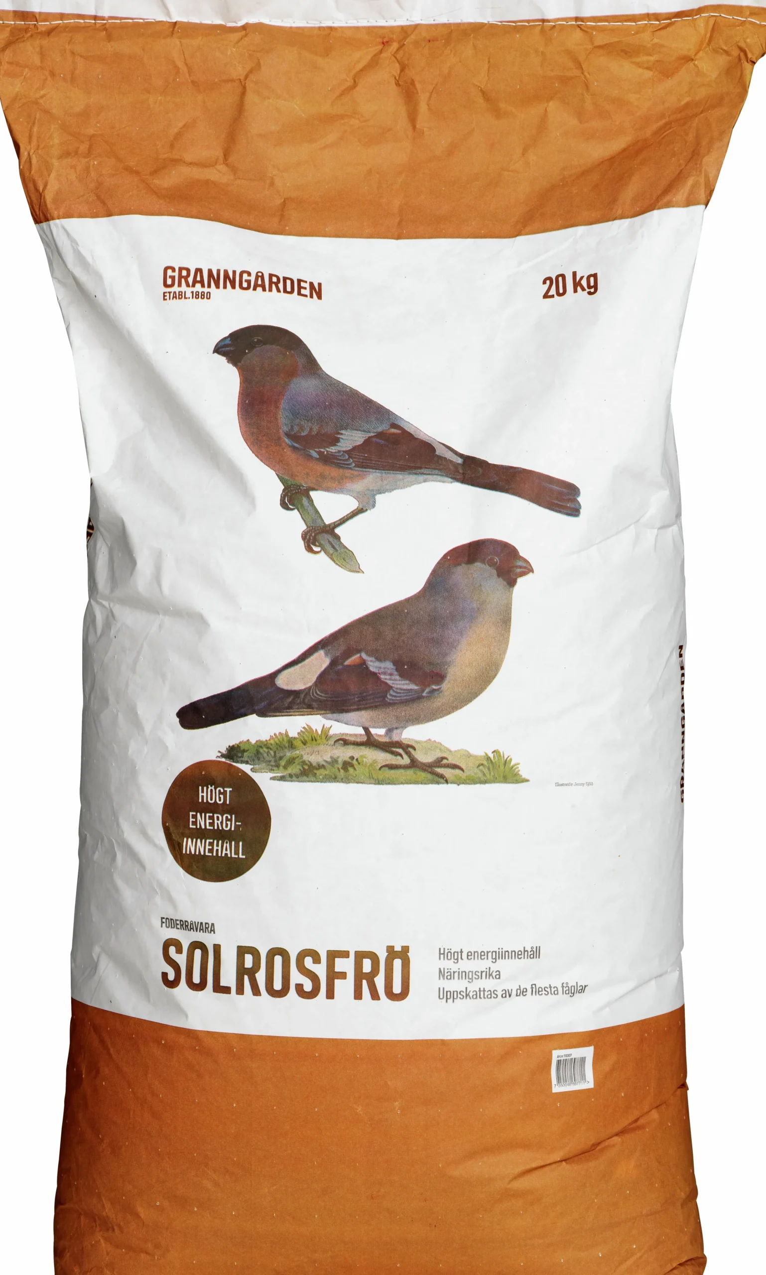Fågelmat Solrosfrö Strimmiga+Svarta 20kg>Granngården Hot