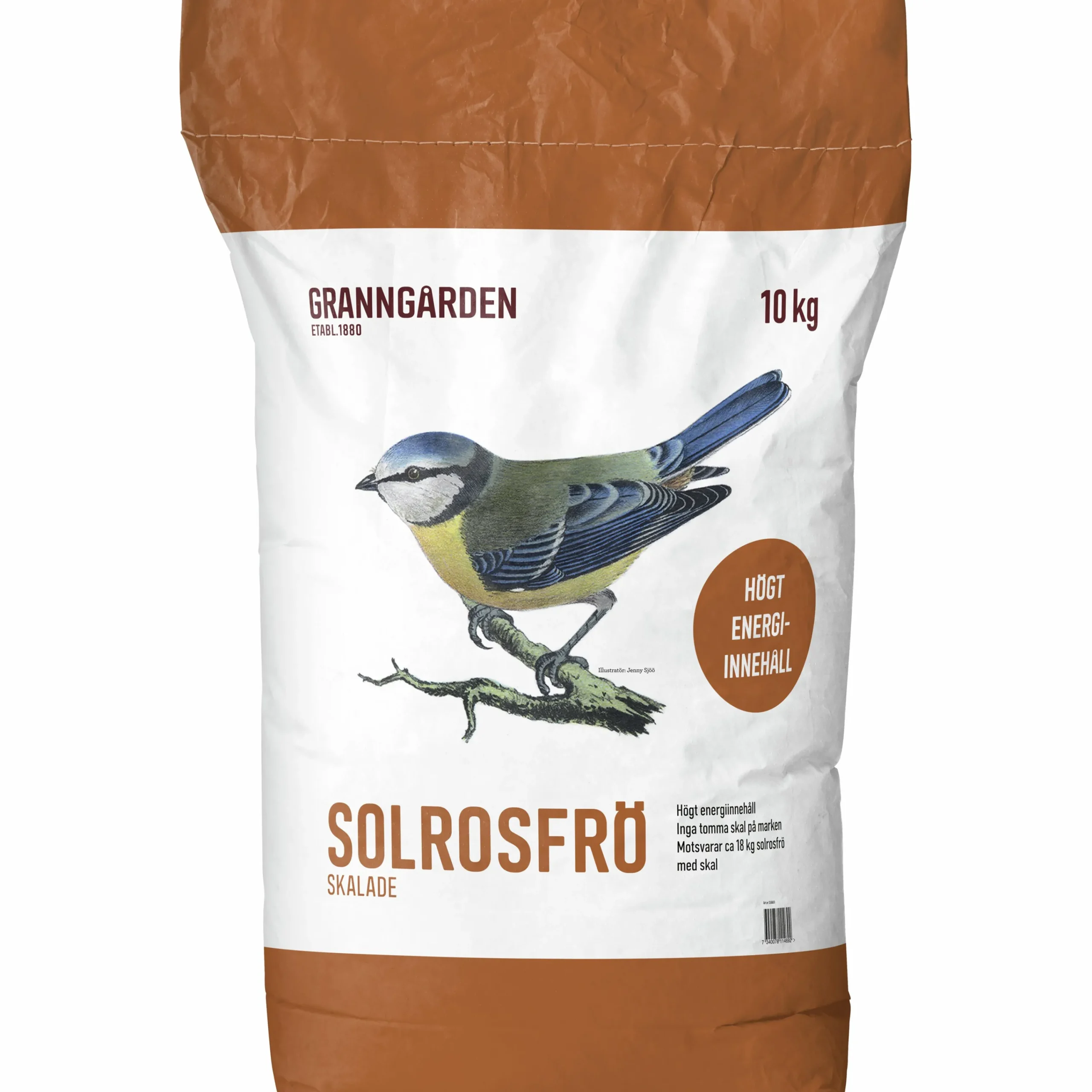 Fågelmat Solrosfrö Skalade 10kg>Granngården Best