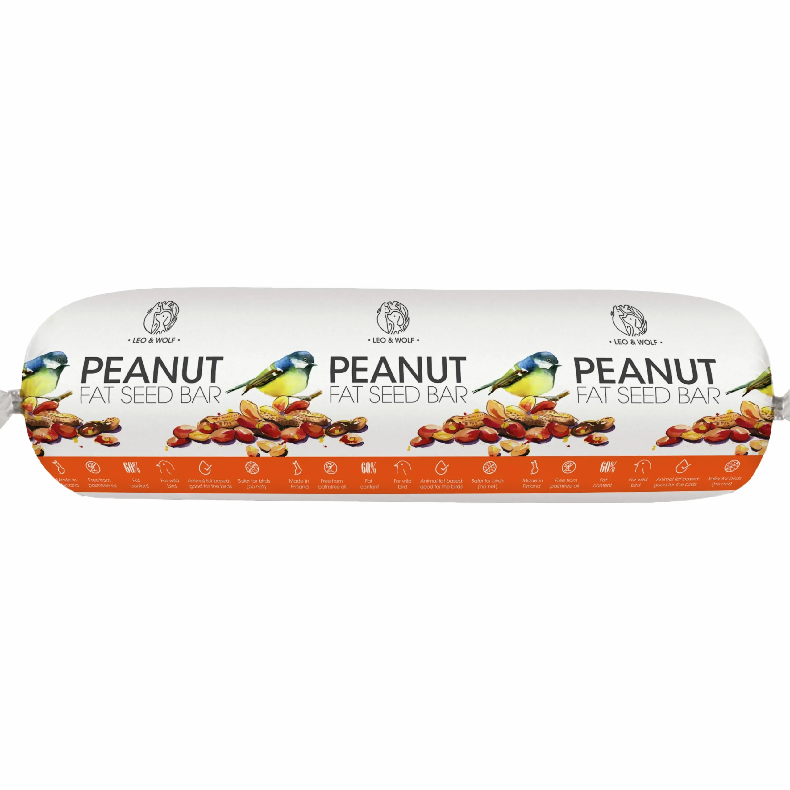 Fågelmat Leo & Wolf Talgfrökorv Jordnöt 600g>Leo o Wolf Discount