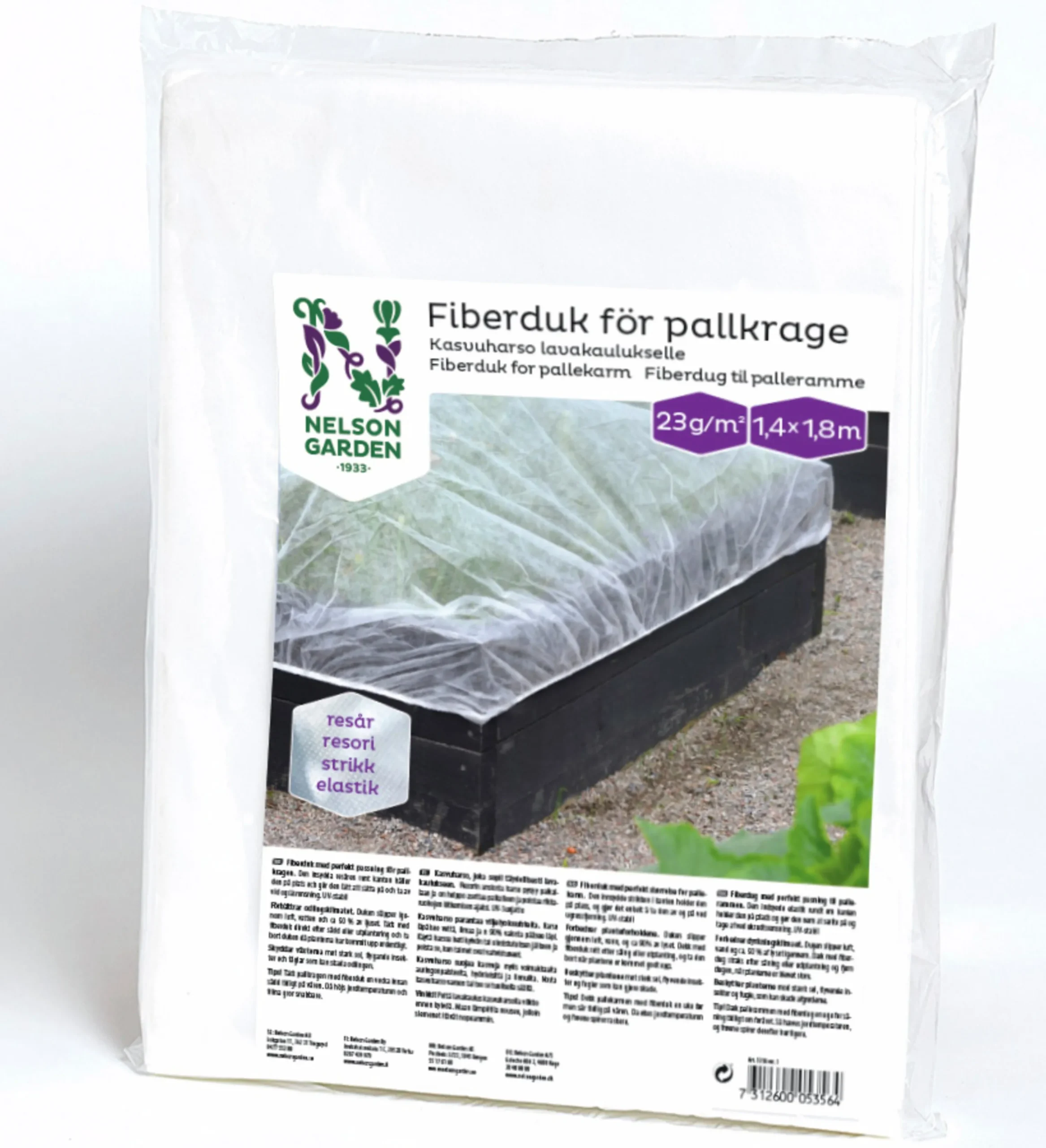 Fiberduk med resår till pallkrage helpall>Nelson Garden Hot