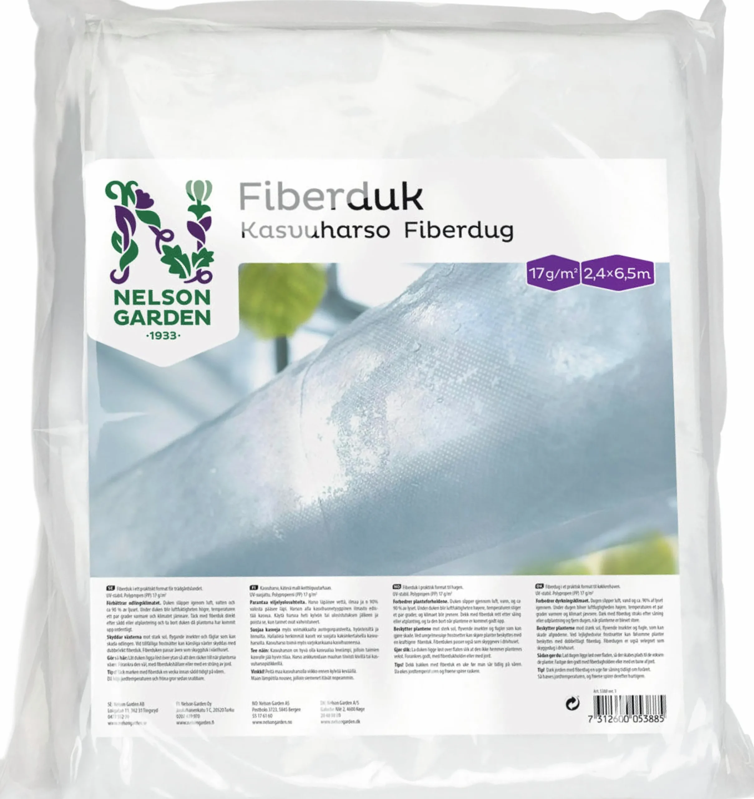 Fiberduk 17g/m² 2,4x6,5m>Nelson Garden Online