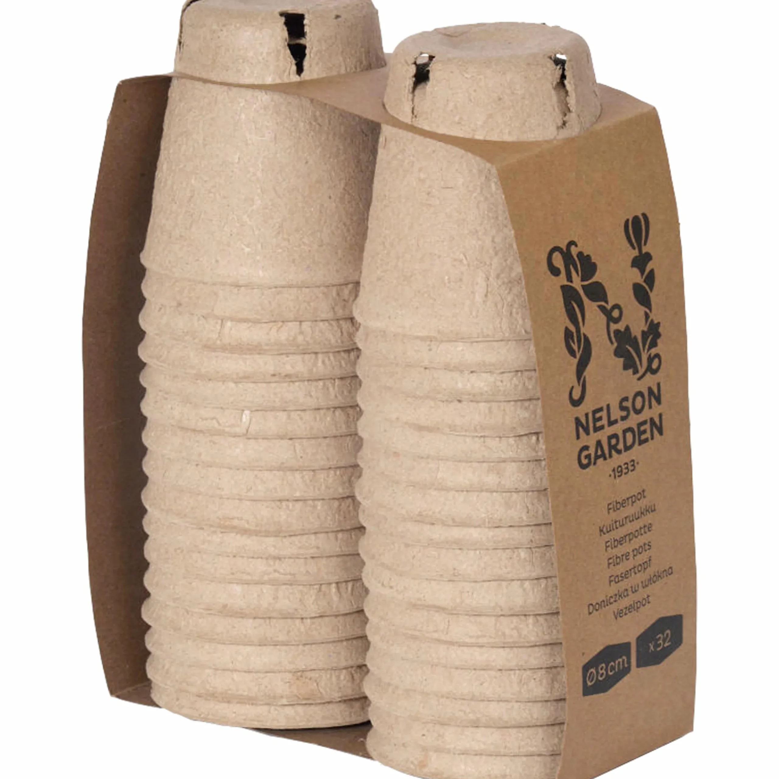 Fiberkruka papp Ø8cm 32-p>Nelson Garden Outlet