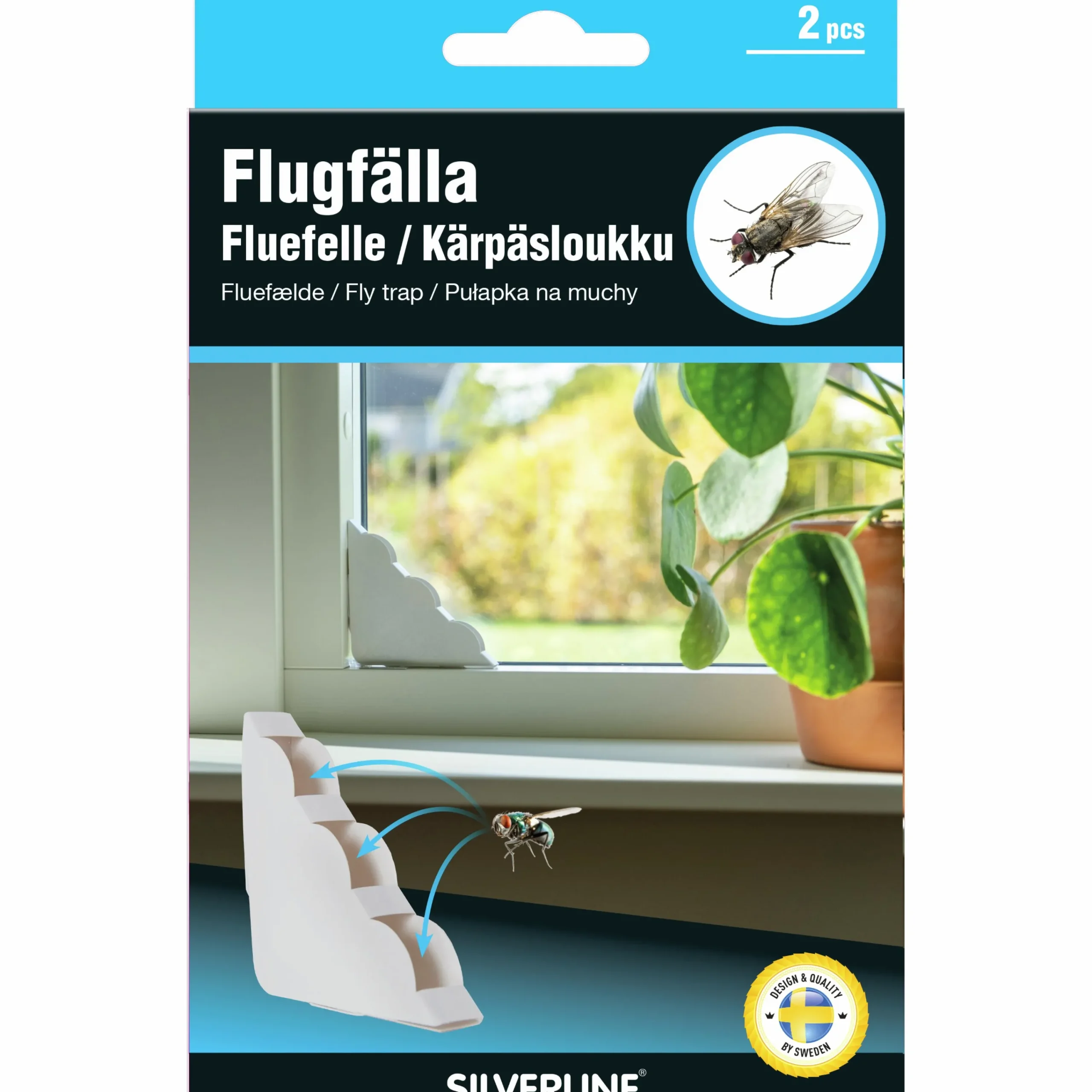 Flugfälla Fönster Diskret 2-p>Silverline