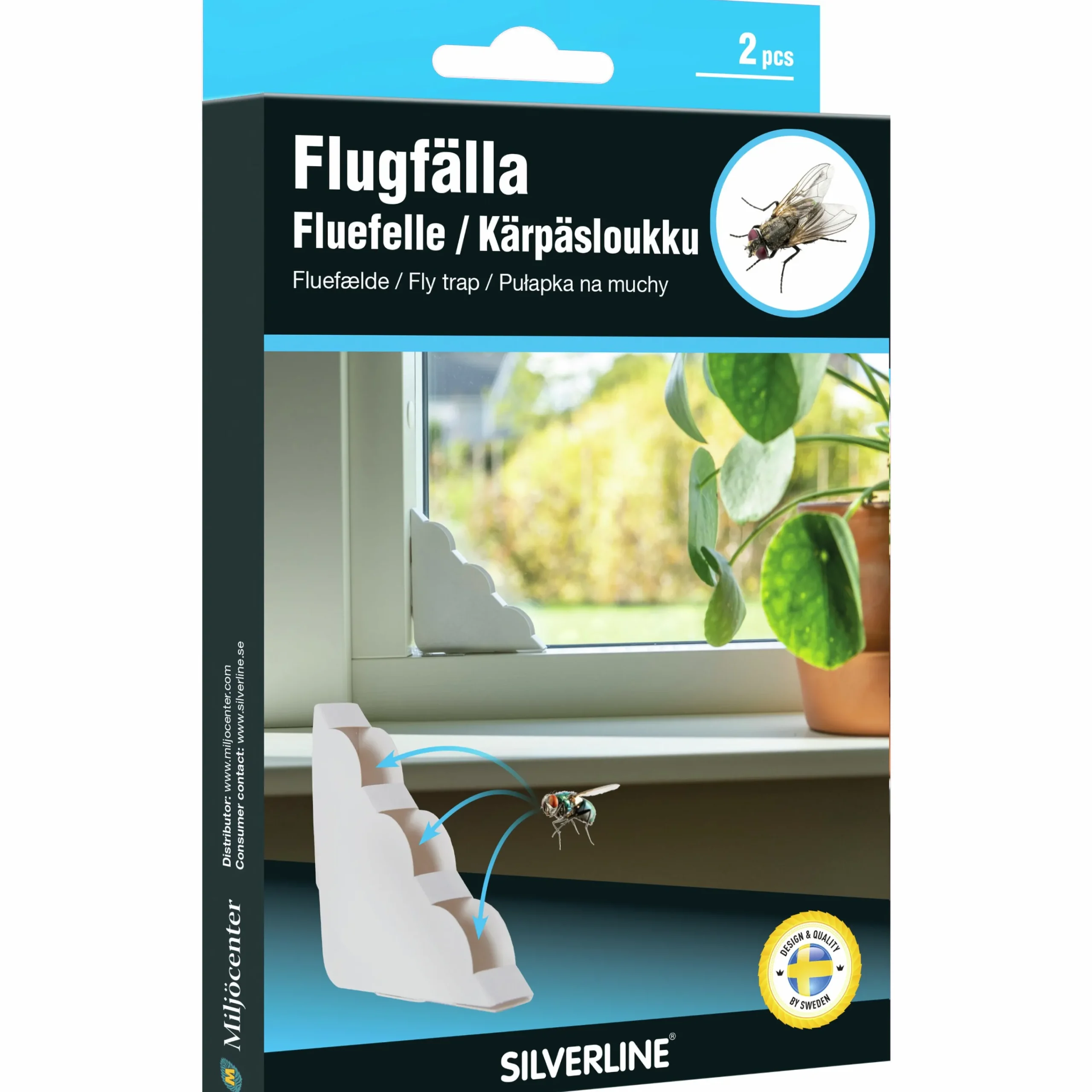 Flugfälla Fönster Diskret 2-p>Silverline
