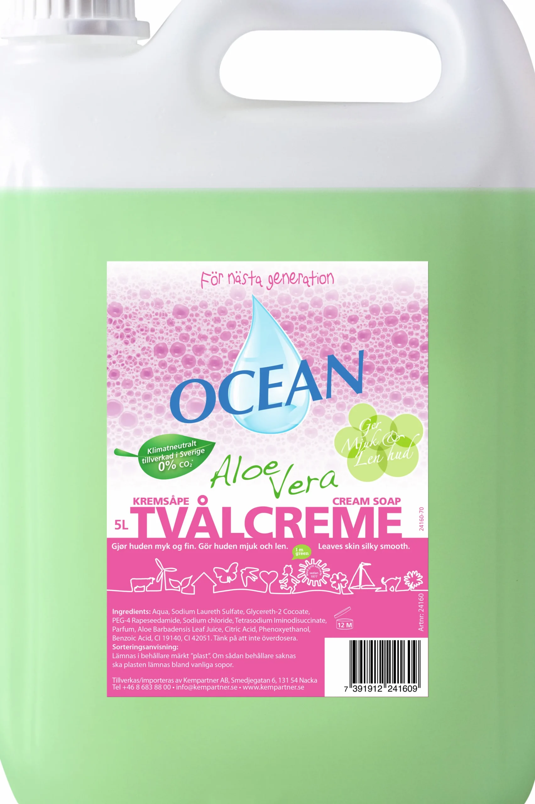 Flytande tvål Aloe Vera 5L>Ocean
