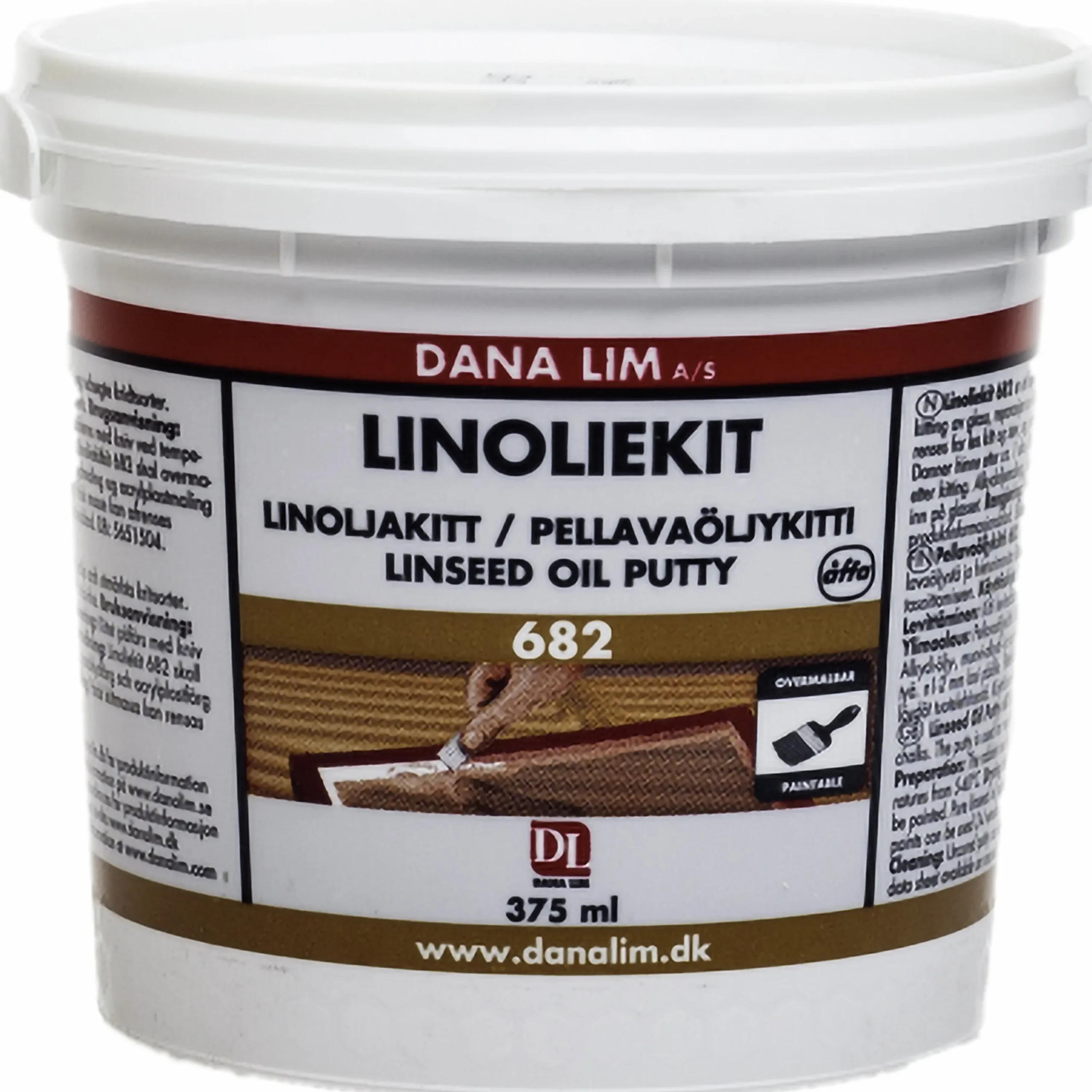 Fönsterkitt Dana Lim 682 med linolja 375ml>Teknos Outlet