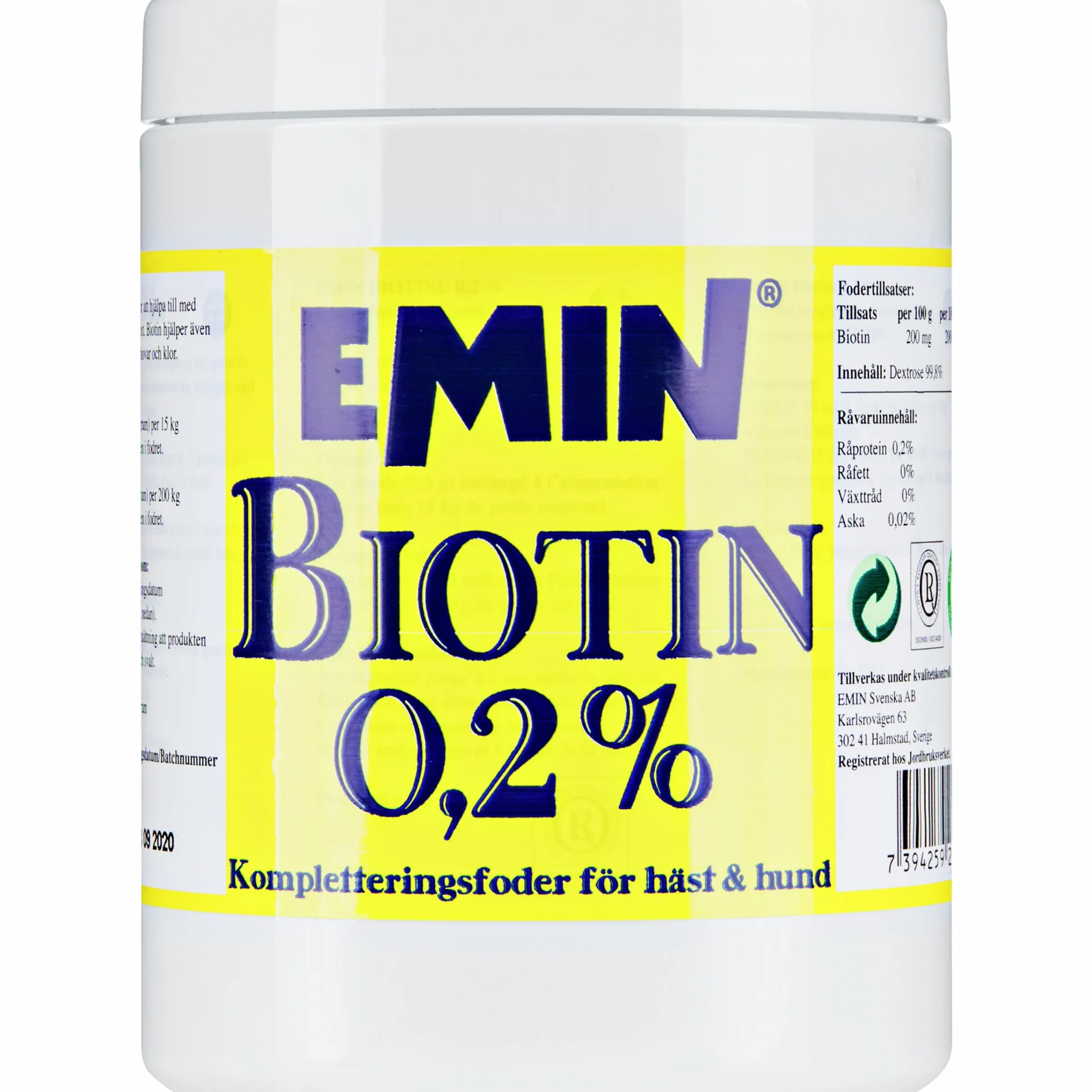 Fodertillskott Biotin 0,2% 500g>Emin Best
