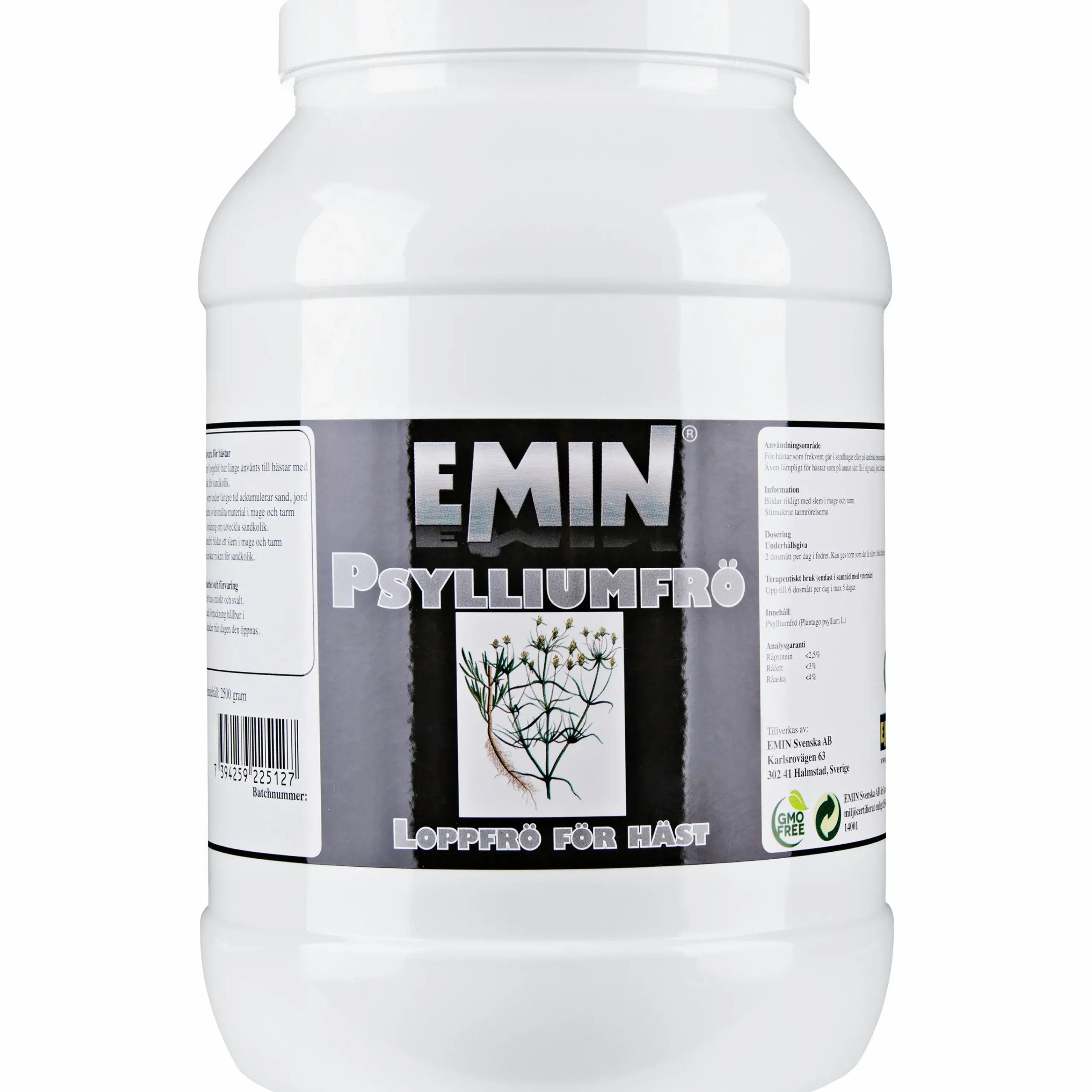 Fodertillskott Psylliumfrö 2,5kg>Emin New