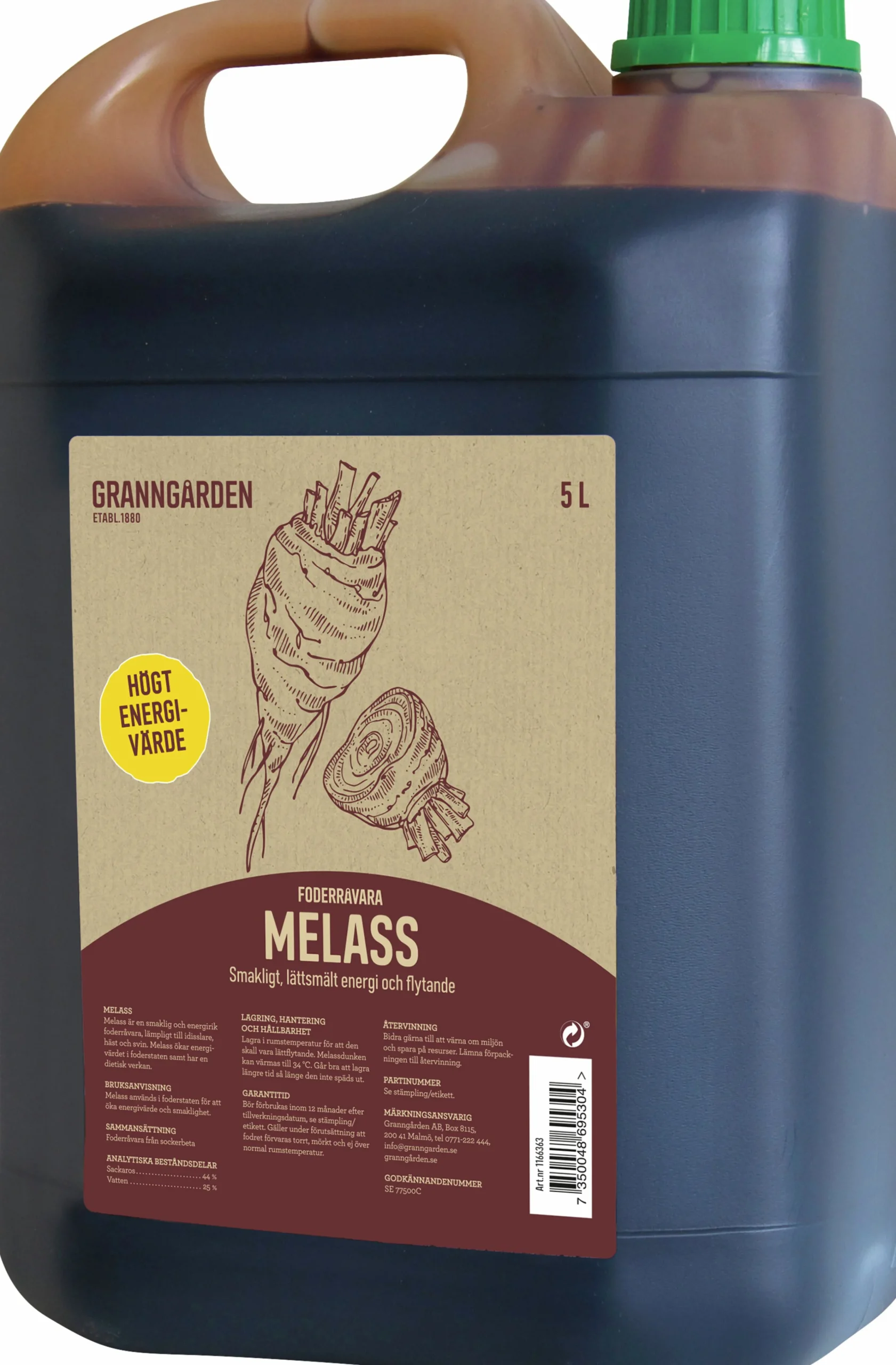 Fodertillskott Melass 5L>Granngården Online