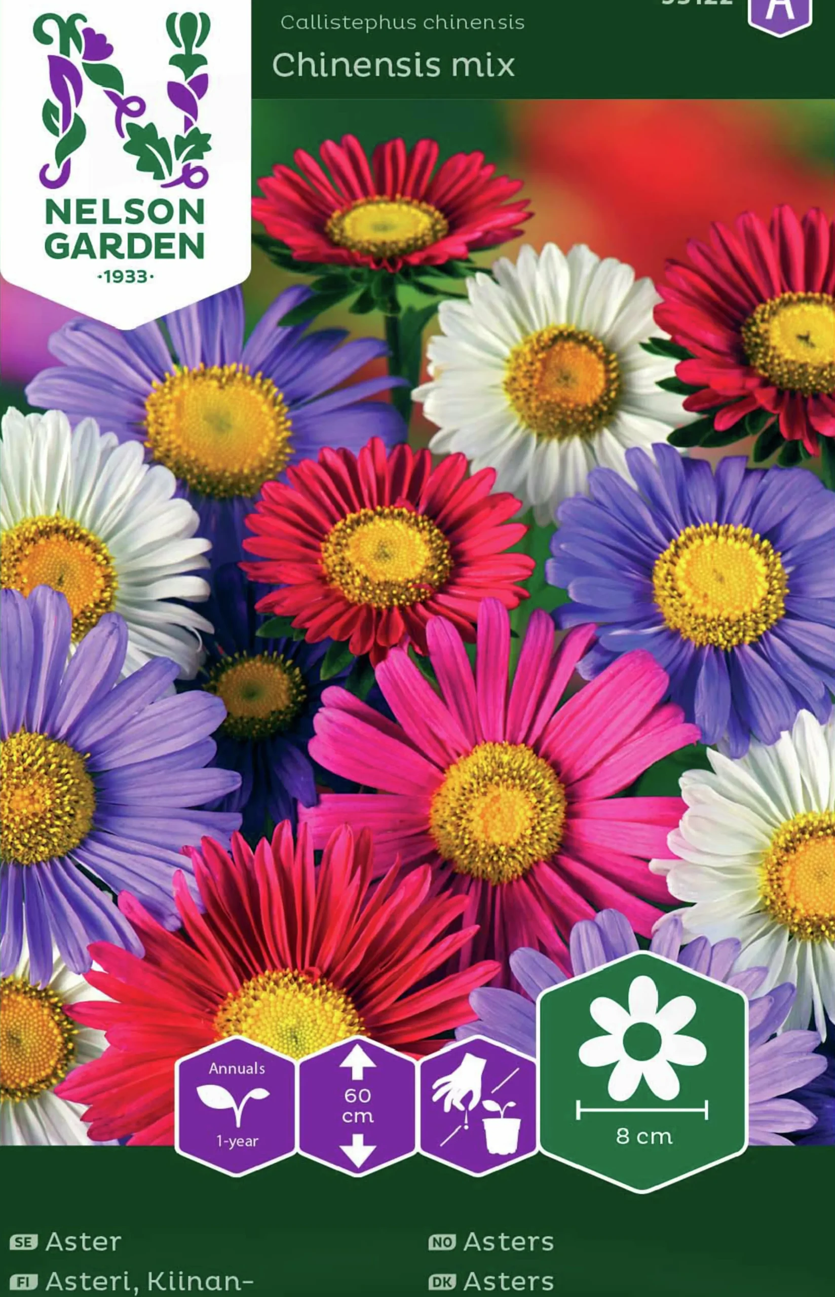 Fröer Aster Enkel Blandade färger>Nelson Garden Outlet
