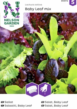 Fröer Baby Leaf Sallat Mix Såband>Nelson Garden Best