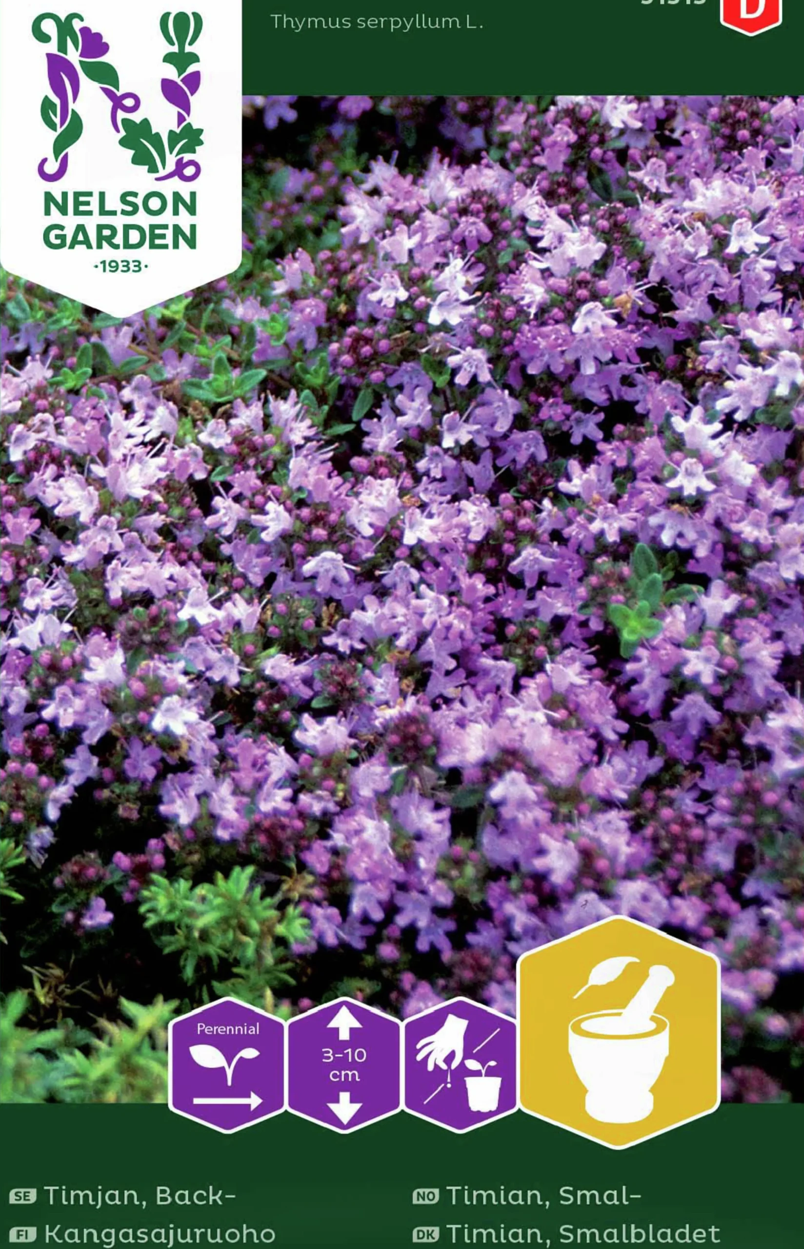 Fröer Backtimjan>Nelson Garden Discount