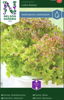 Fröer Bladbatavia Lollo Rossa Hydroponisk>Nelson Garden New