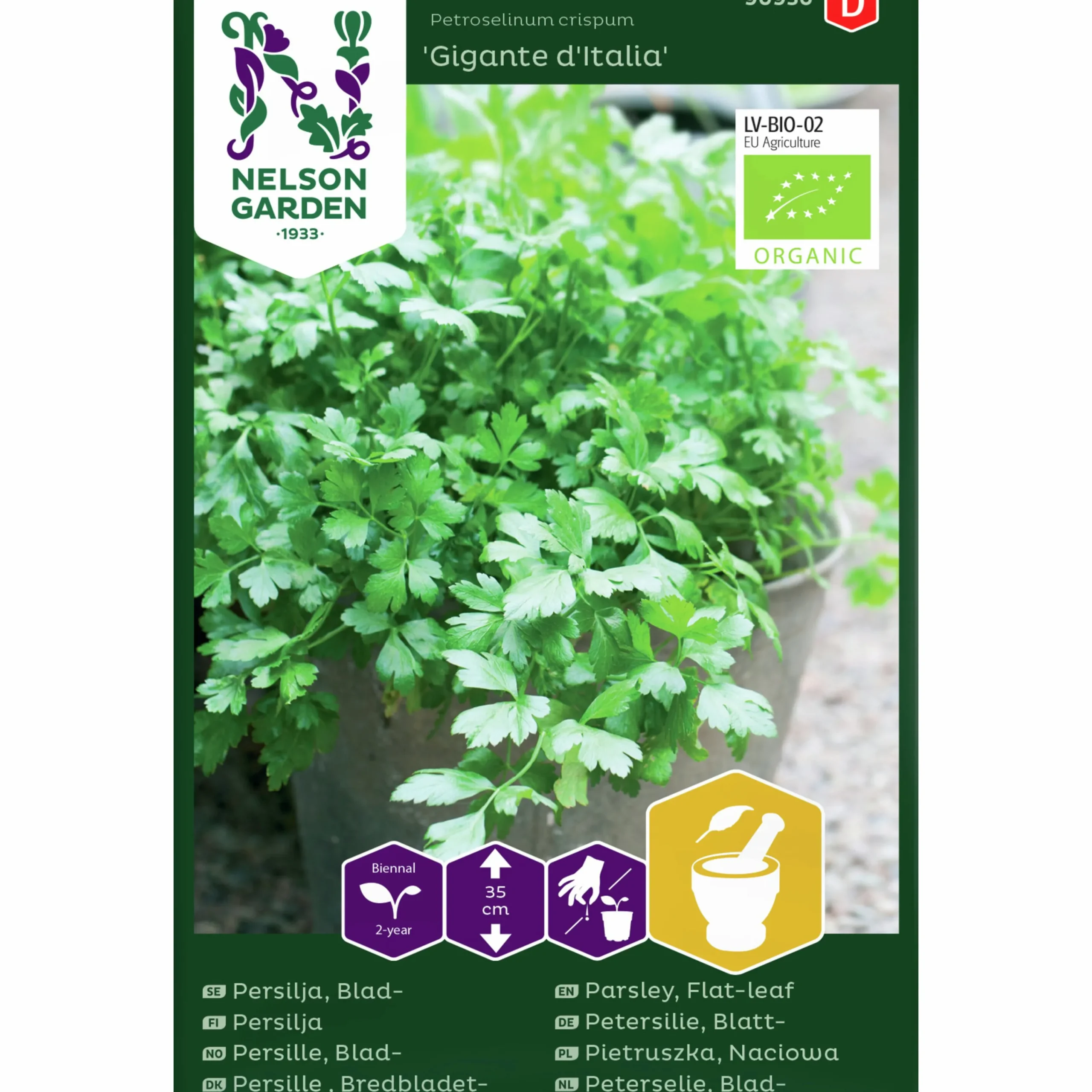 Fröer Bladpersilja Gigan.d'Italia Organic>Nelson Garden Best
