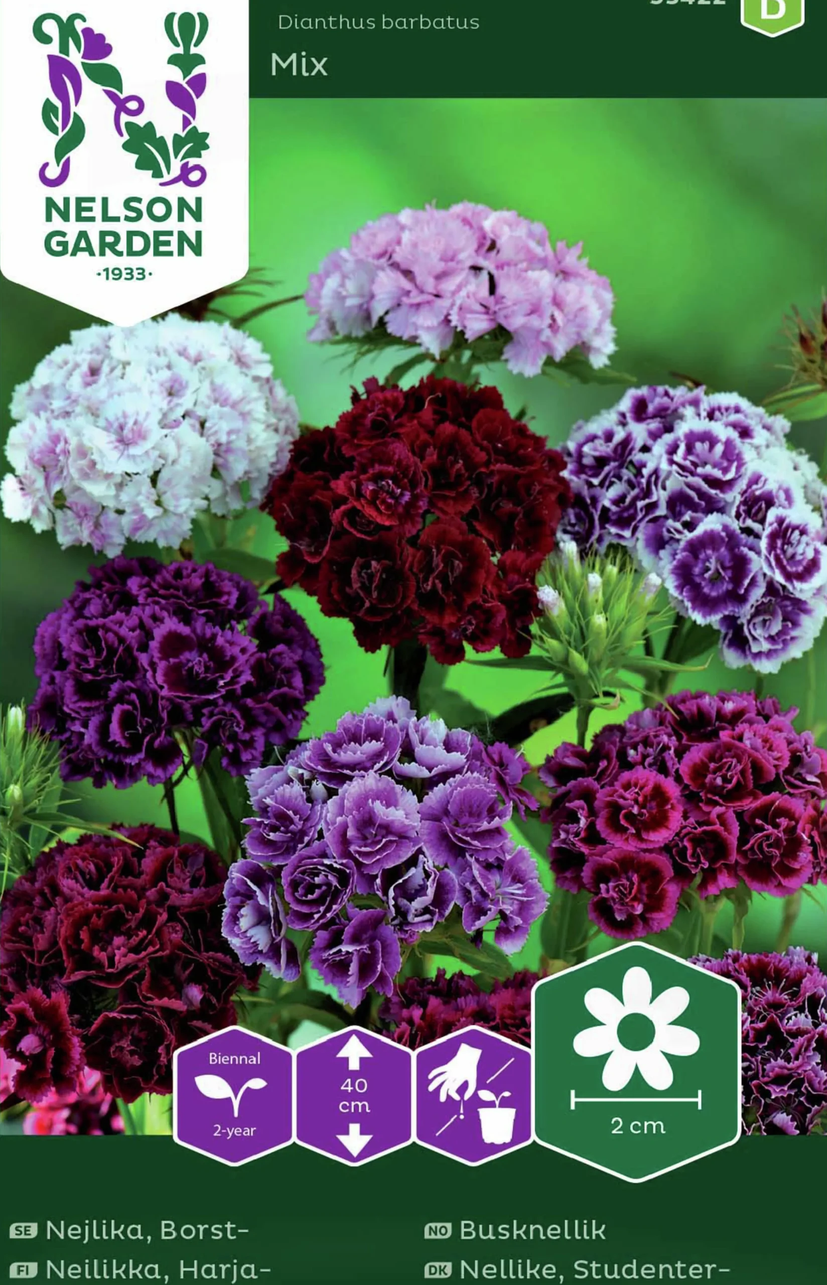 Fröer Borstnejlika Dubbel>Nelson Garden Best