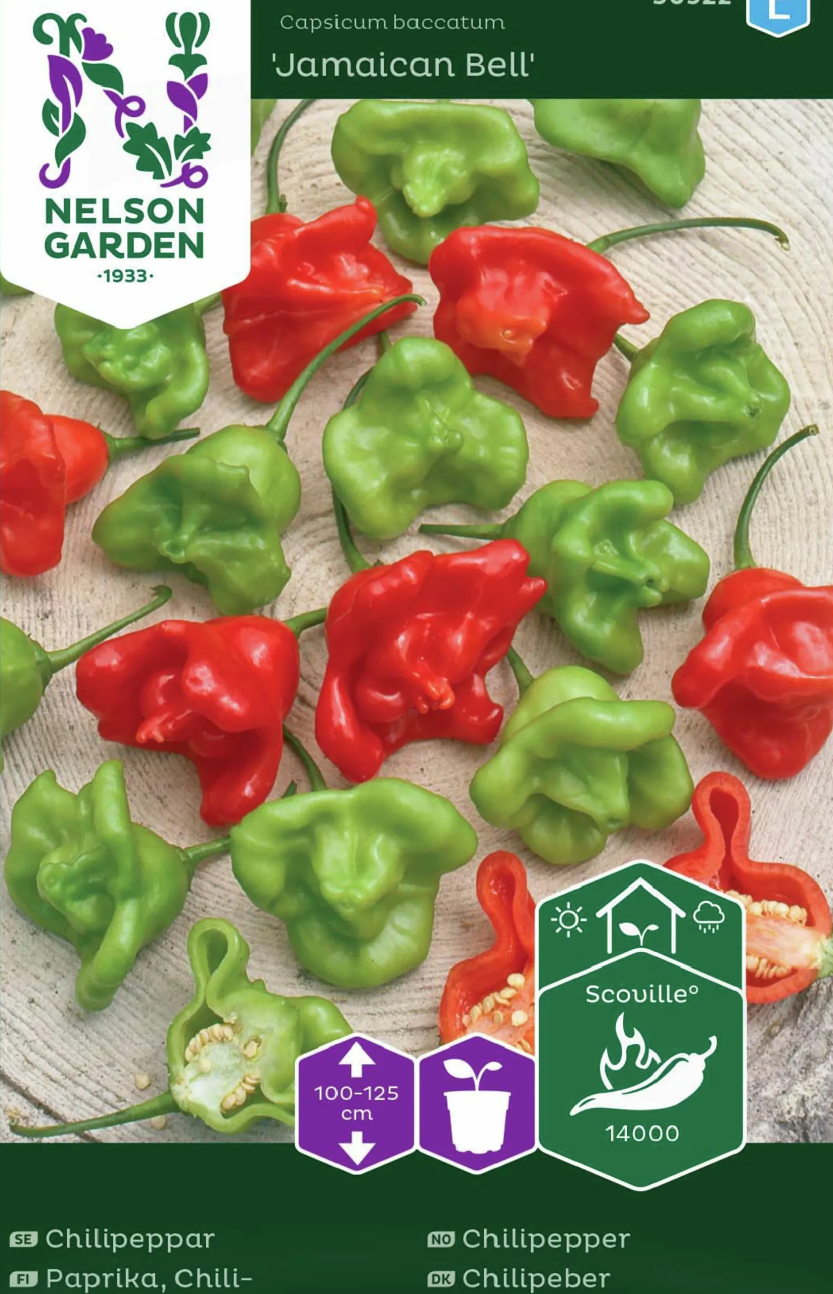 Fröer Chilipeppar Jamaican Bell>Nelson Garden Online