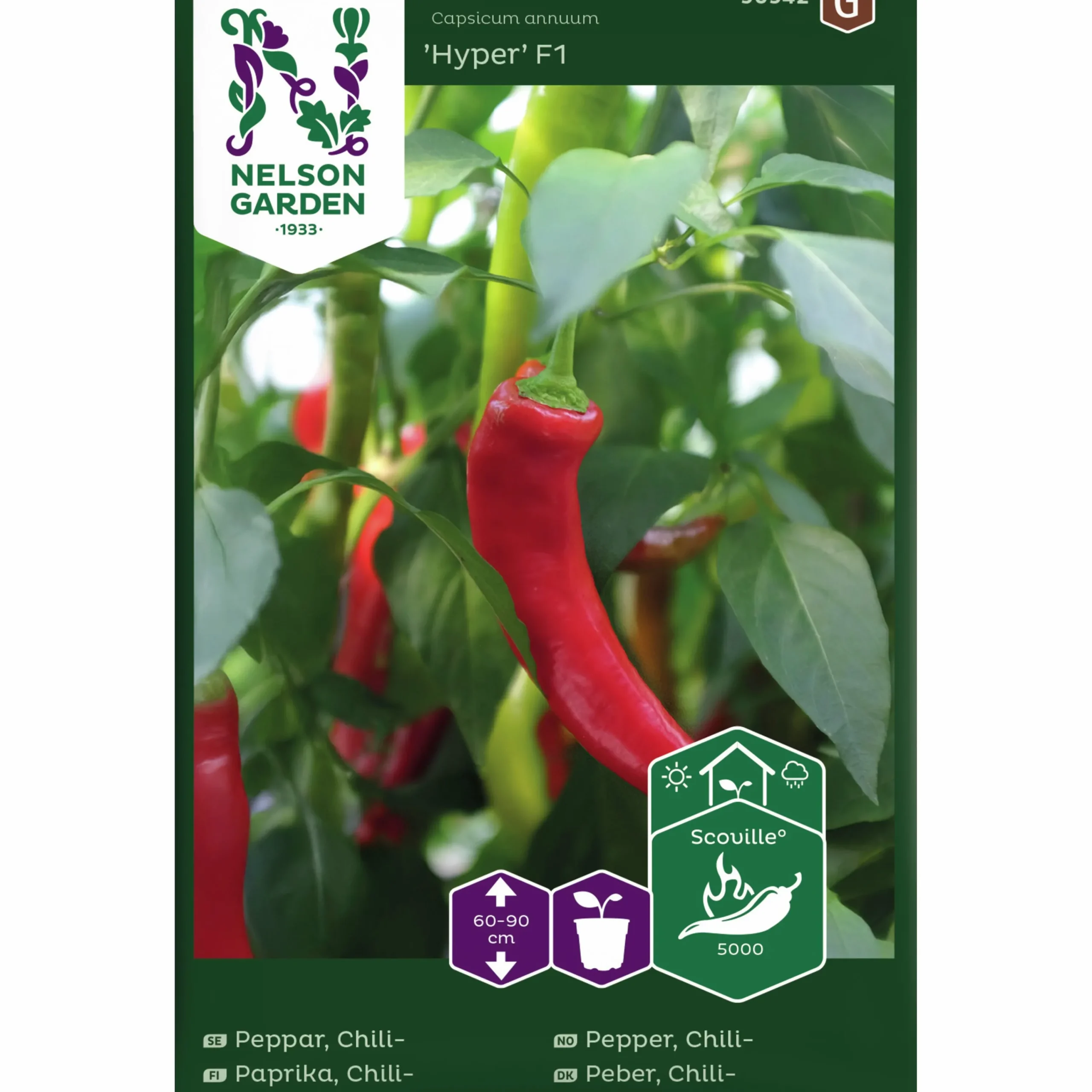 Fröer Chilipeppar Hyper F1>Nelson Garden Clearance