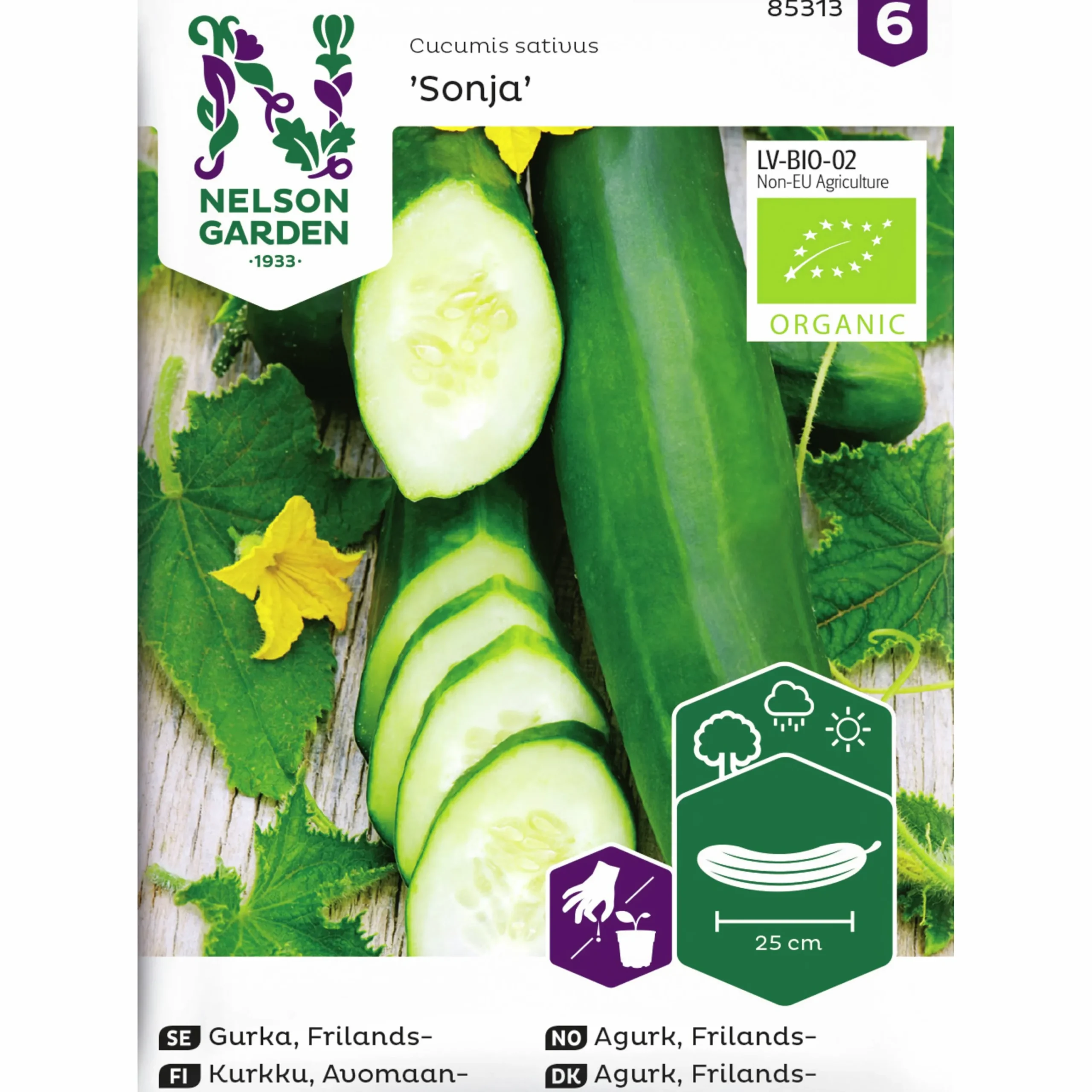 Fröer Frilandsgurka Sonja Organic>Nelson Garden Discount